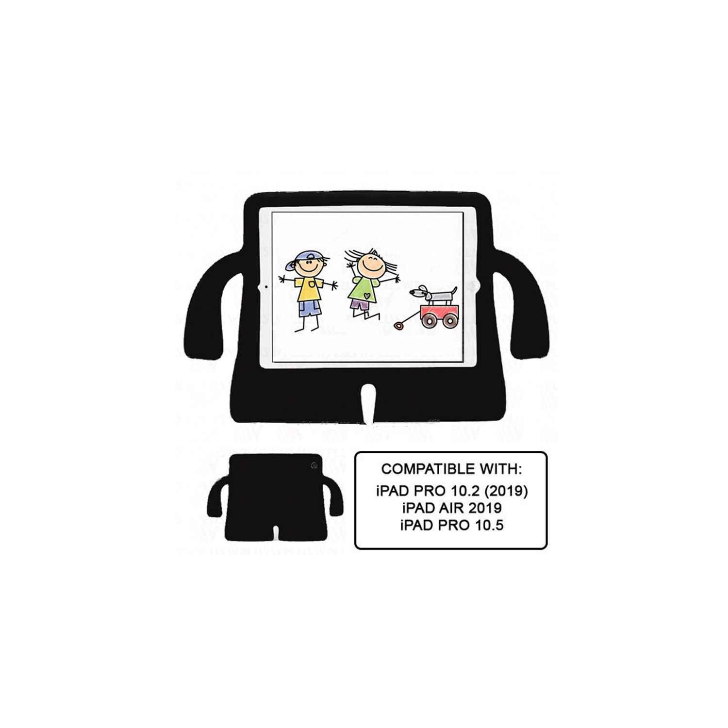 3D – Étui antichoc en silicone pour enfants avec support pour iPad de 10,2 po, 7th 8th 9th génération, Air 3 3rd génération, iPad Pro de 10,5 po et