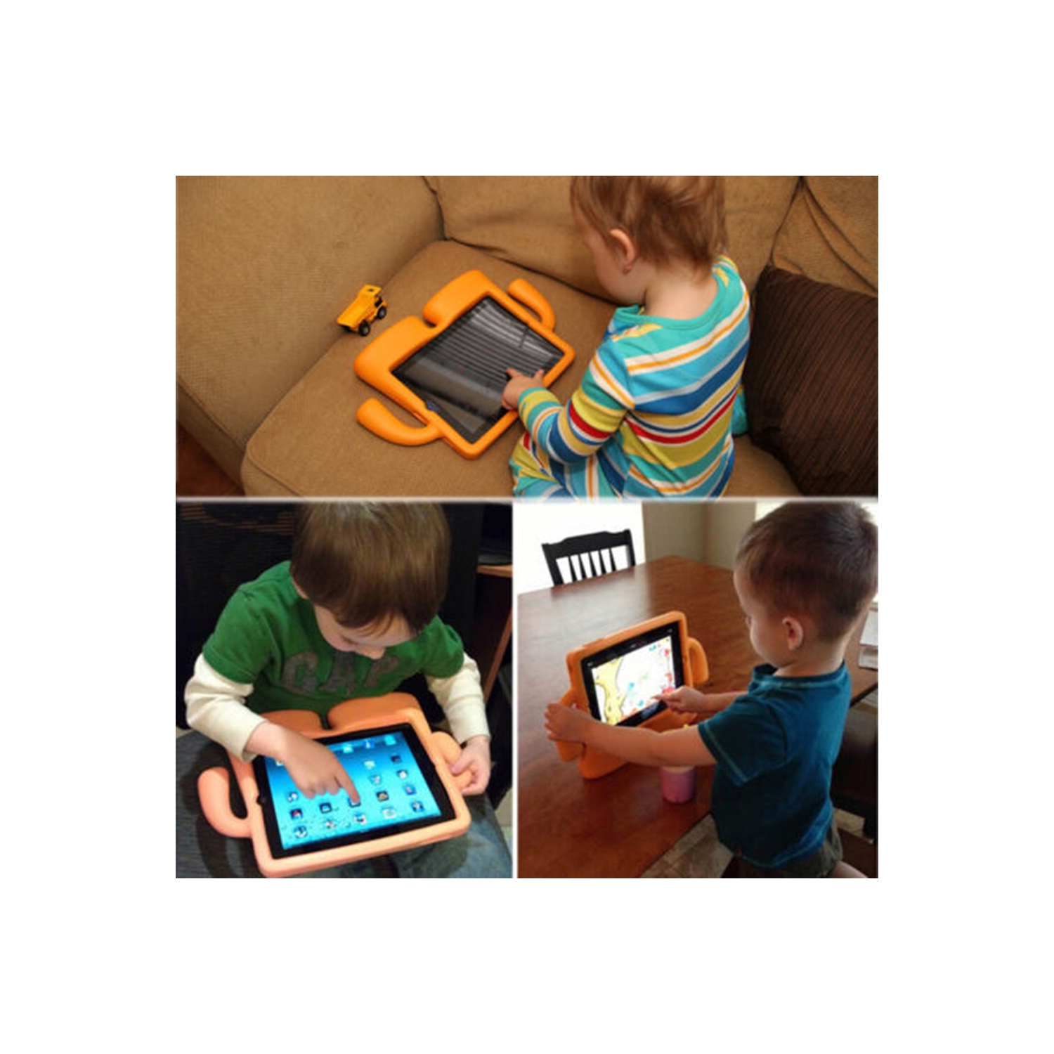 3D – Étui antichoc en silicone pour enfants avec support pour iPad Mini de 1 2 3 4 5 1st 2nd 3rd 4th 5th génération, bleu