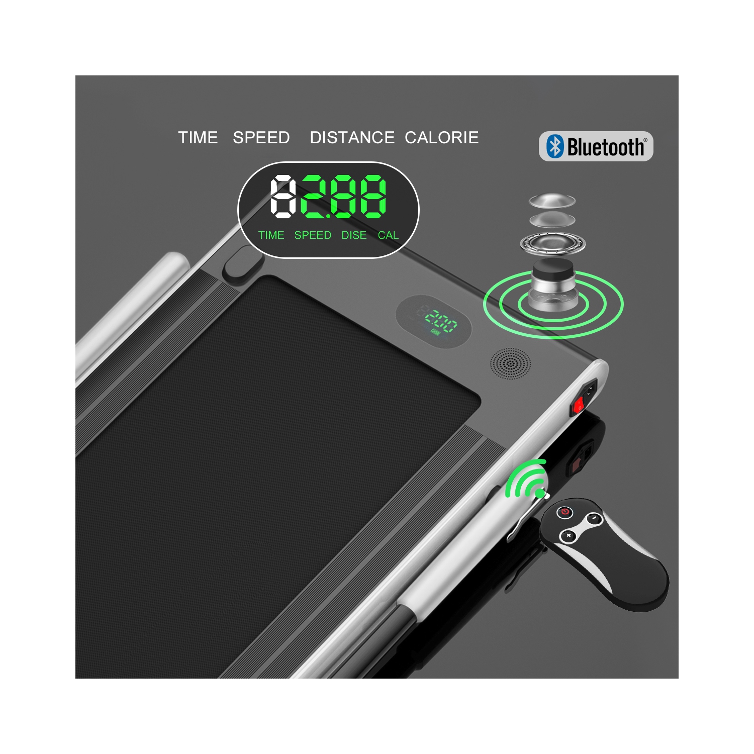 SuperFit 2.25HP 2 in 1 Folding Under Desk Treadmill / Walking Pad with Remote Control-Silver