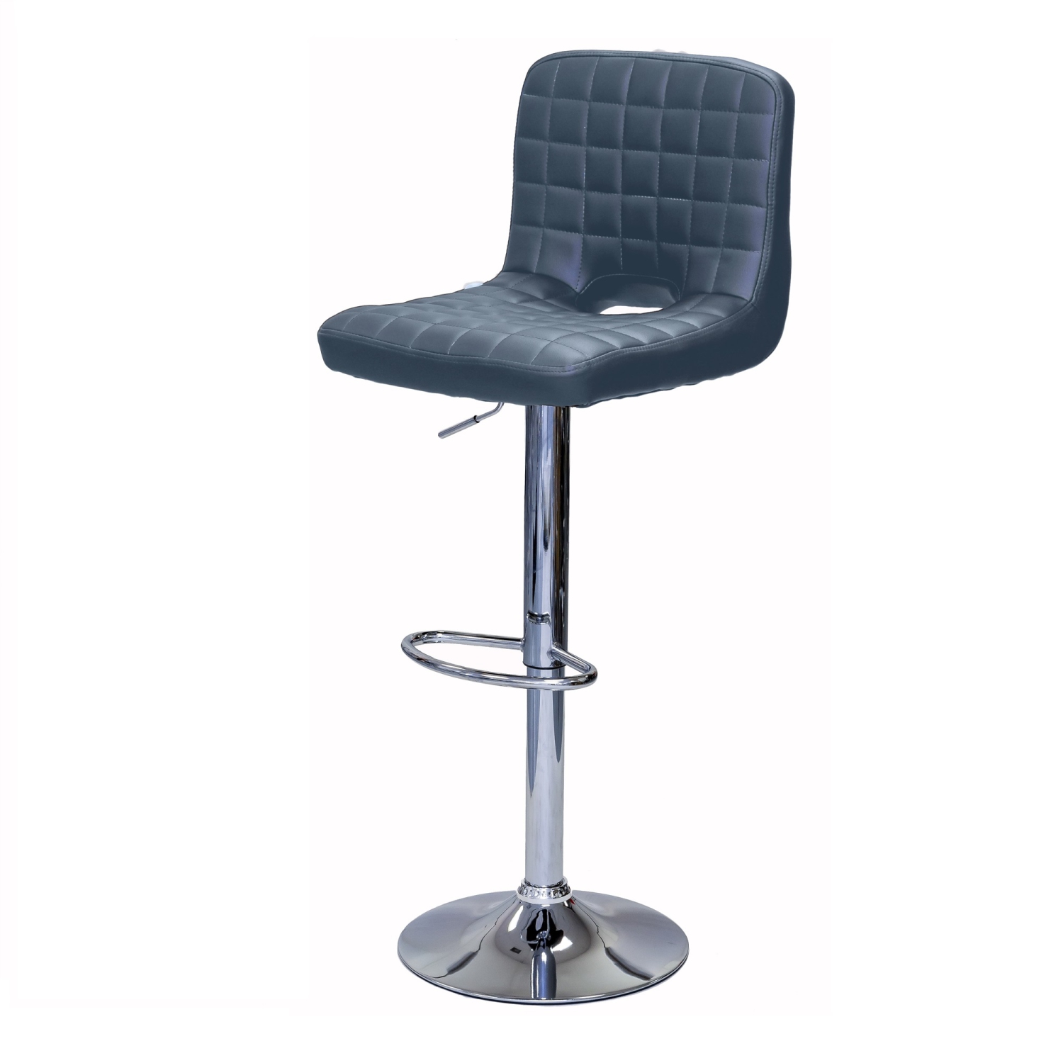 ViscoLogic MONOCO Adjustable Height Leatherette Bar Stool - Grey