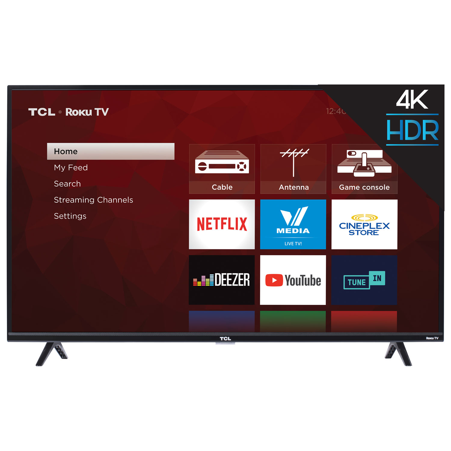 Refurbished (Good) - TCL 4Series 43" 4K UHD LED LCD Roku OS Smart TV (43S425CAB)
