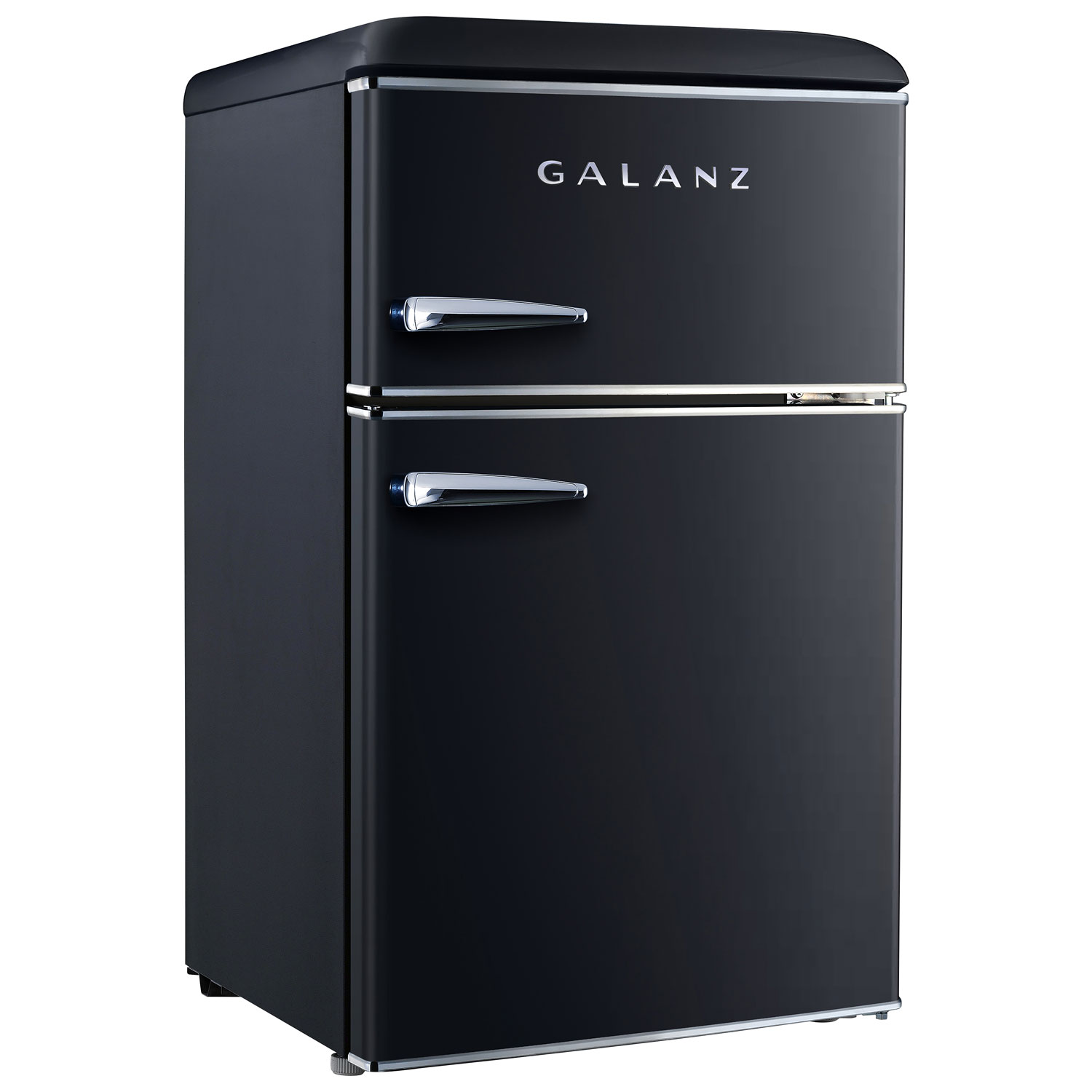 Galanz 3.1 Cu. Ft. Freestanding Top Freezer Retro Bar Fridge (GLR31TBKER) - Black