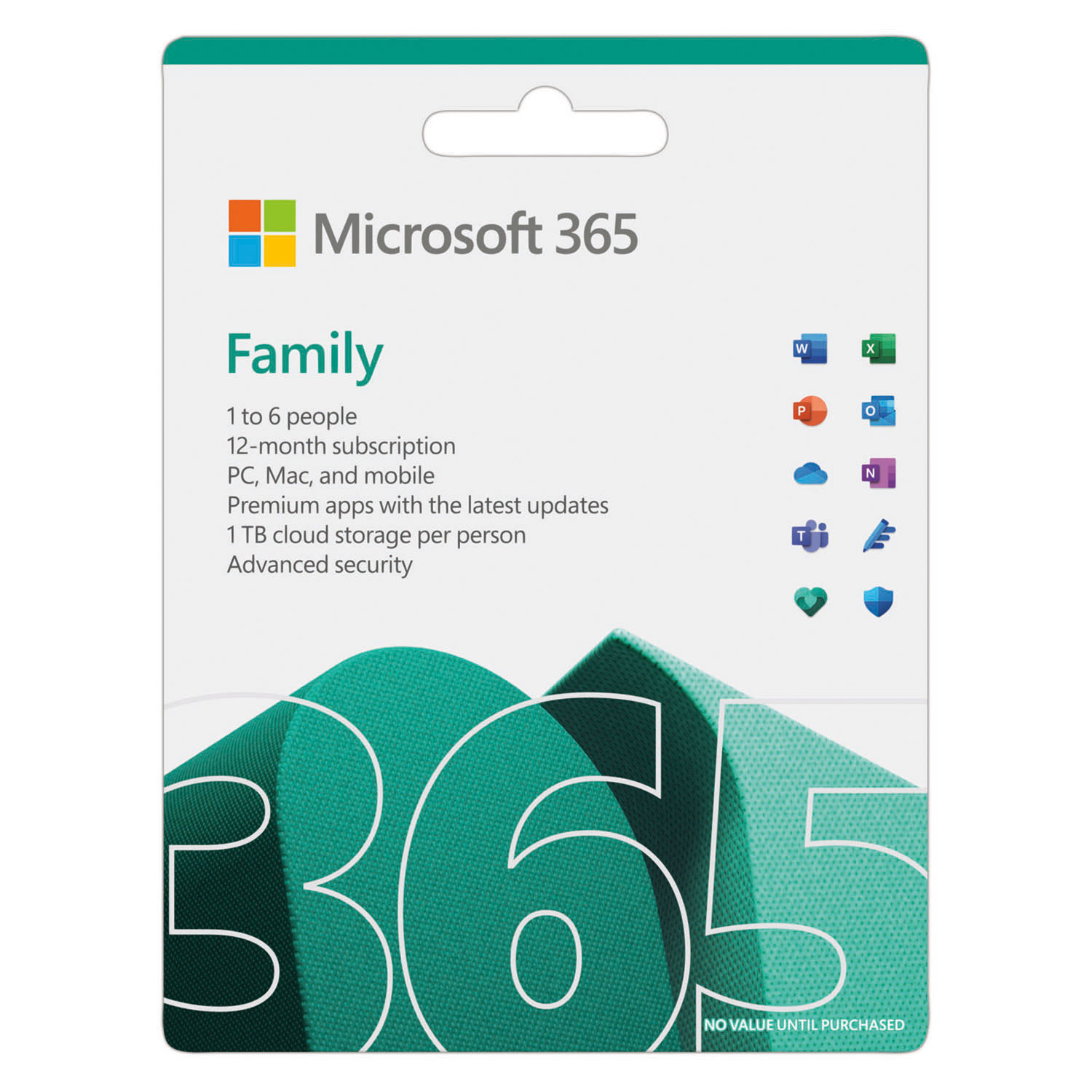 Microsoft 365 Family (PC/Mac) - 6 User - 1 Year - English