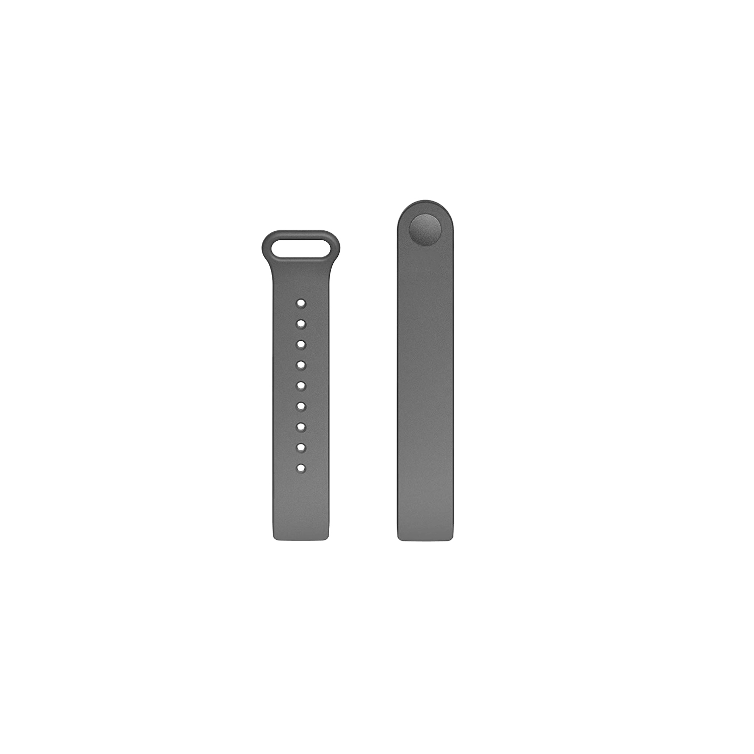 StrapsCo Pin-and-Tuck Silicone Rubber Watch Band Strap for Fitbit Inspire & Inspire HR - Medium-Long - Grey