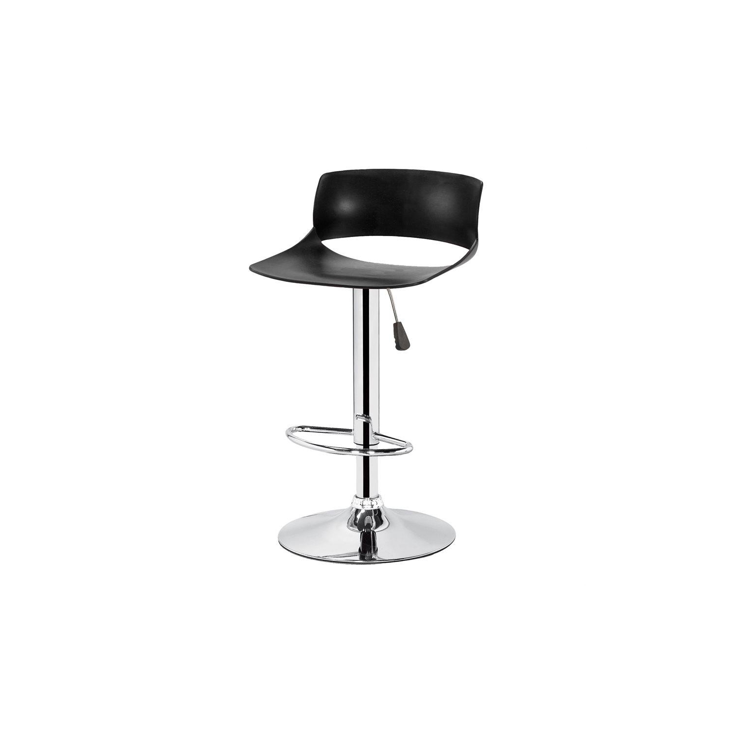 Jessar - Glamor Collection Adjustable Height Swivel Stool, Set of 2, Black