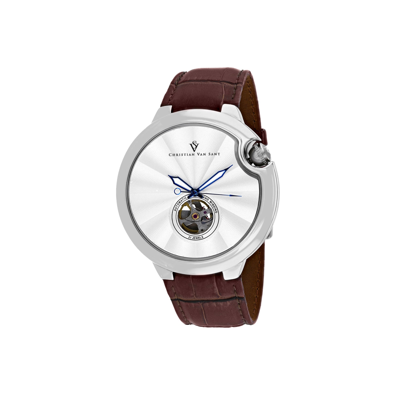 Christian Van Sant Men's Cyclone Automatic Silver Dial Watch - CV0141