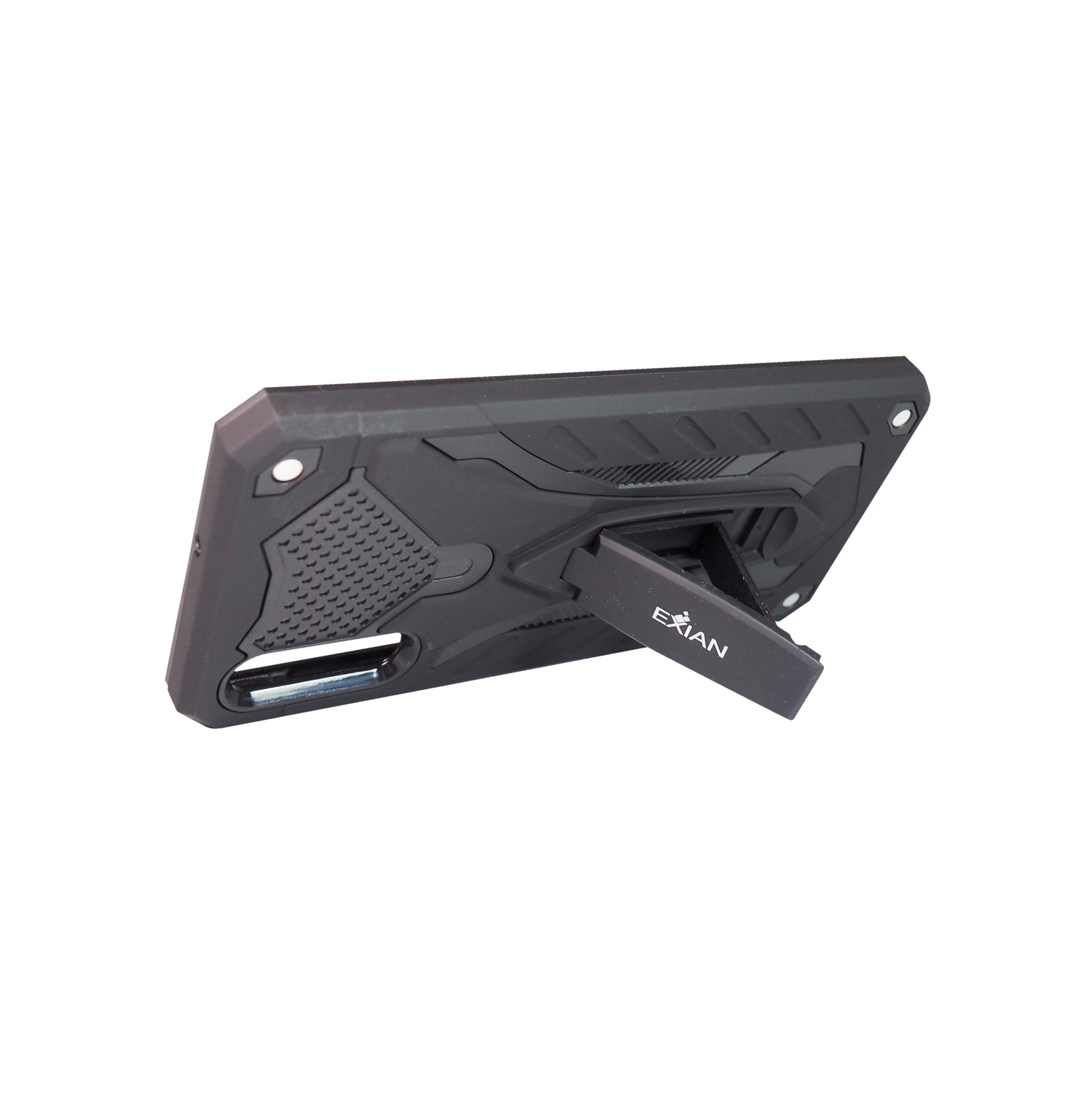 Étui avec support d’Exian noir pour Galaxy A50 de Samsung