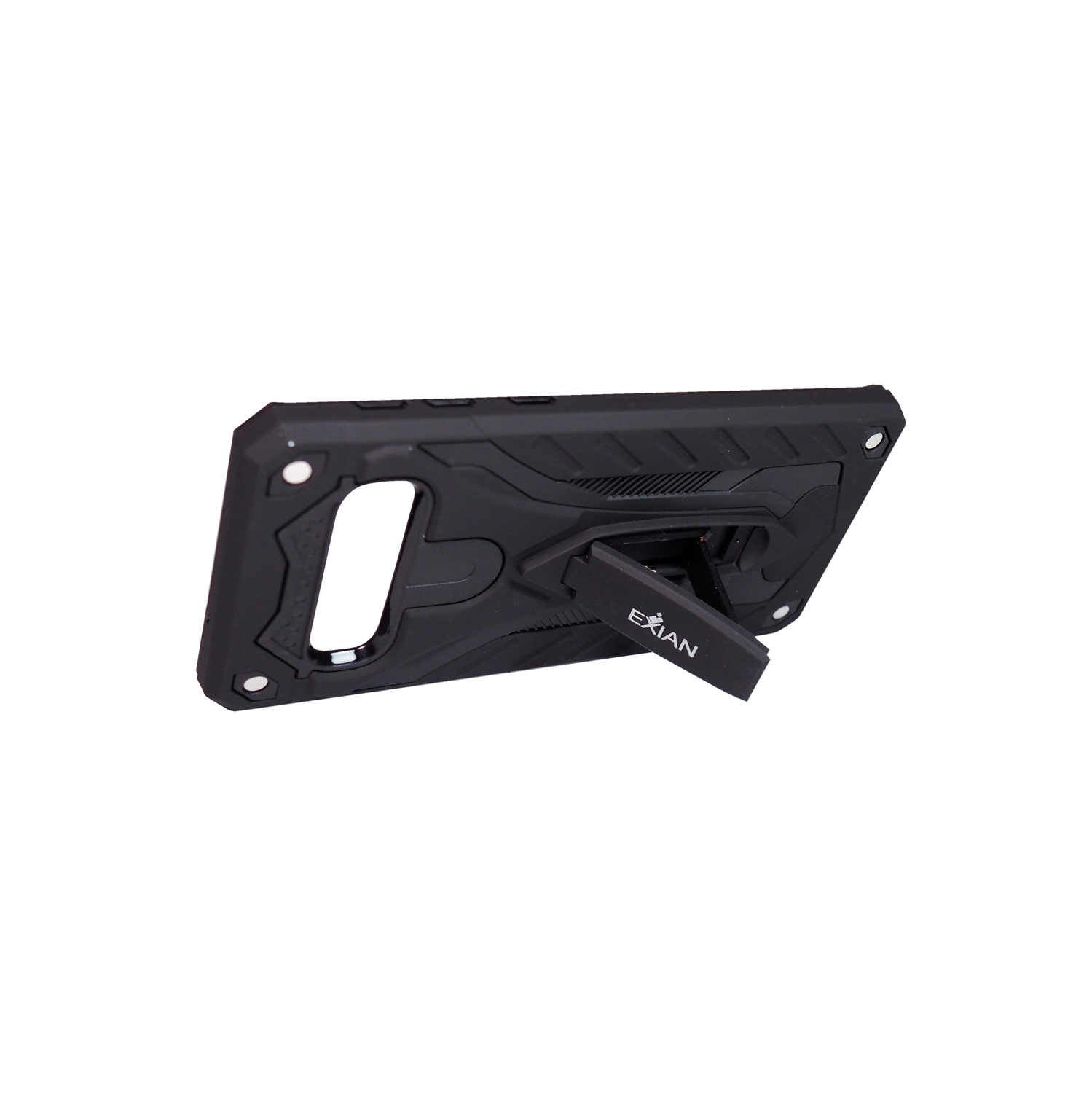 Étui Armored d’Exian avec support noir pour Galaxy S10 de Samsung