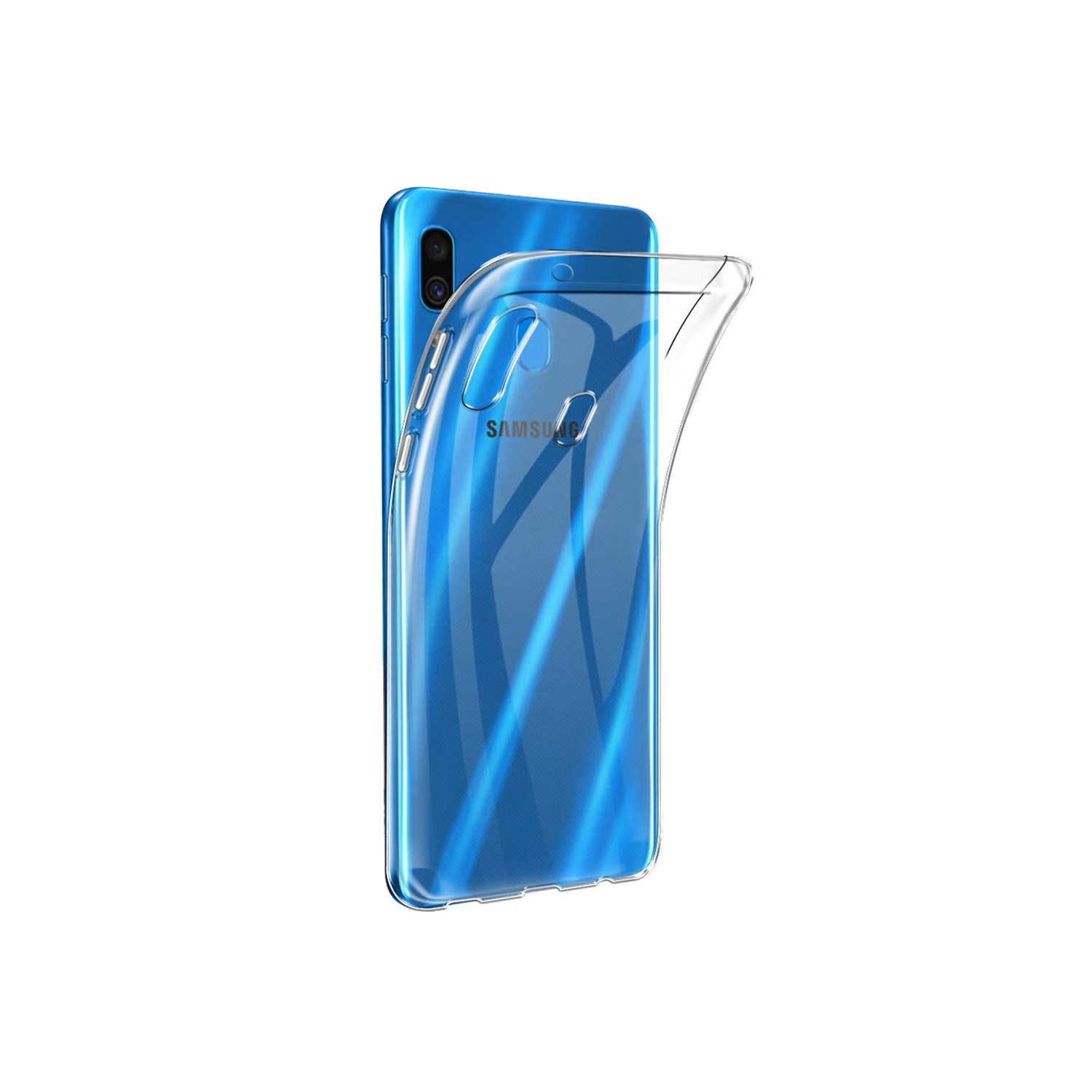 Exian TPU Transparent Clear Case for Samsung Galaxy A20