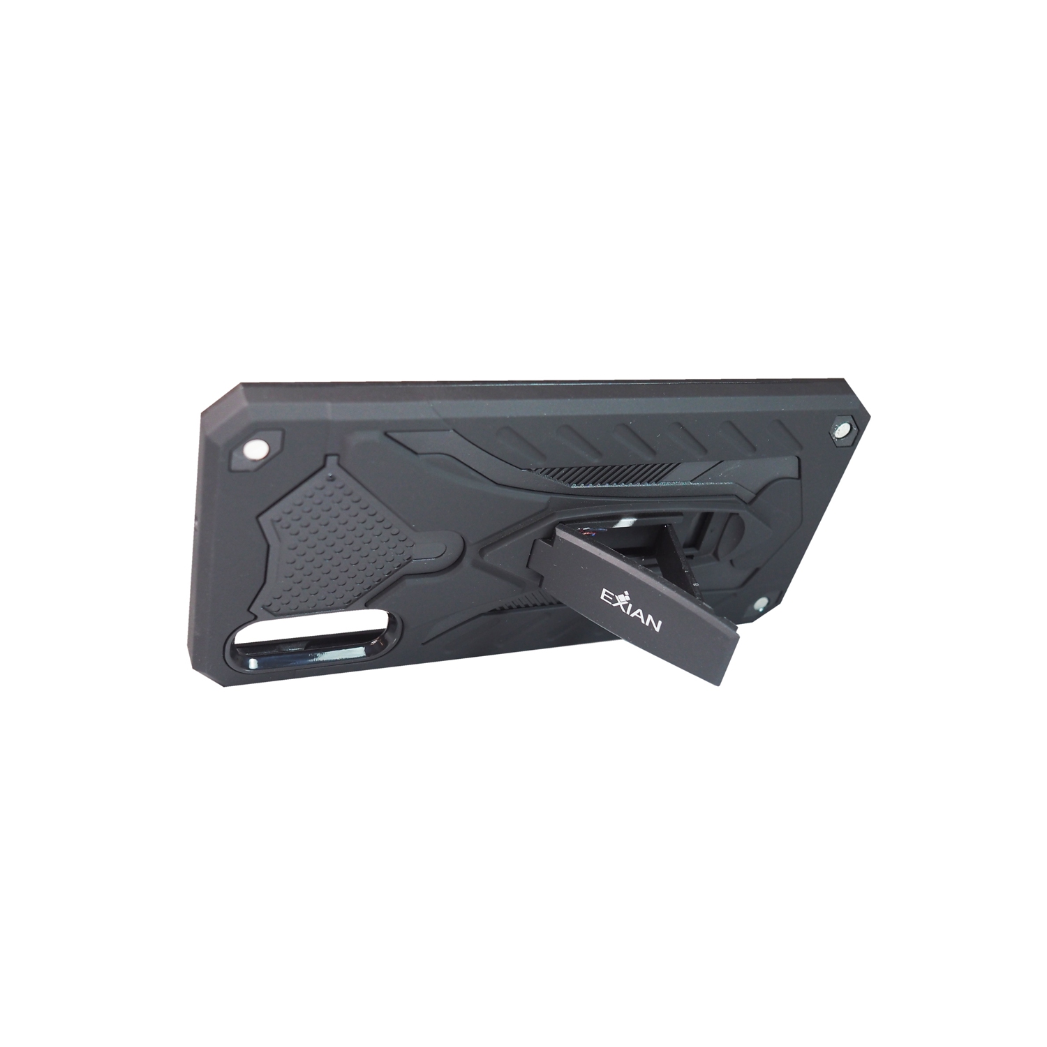 Étui avec support d’Exian noir pour Galaxy A70 de Samsung