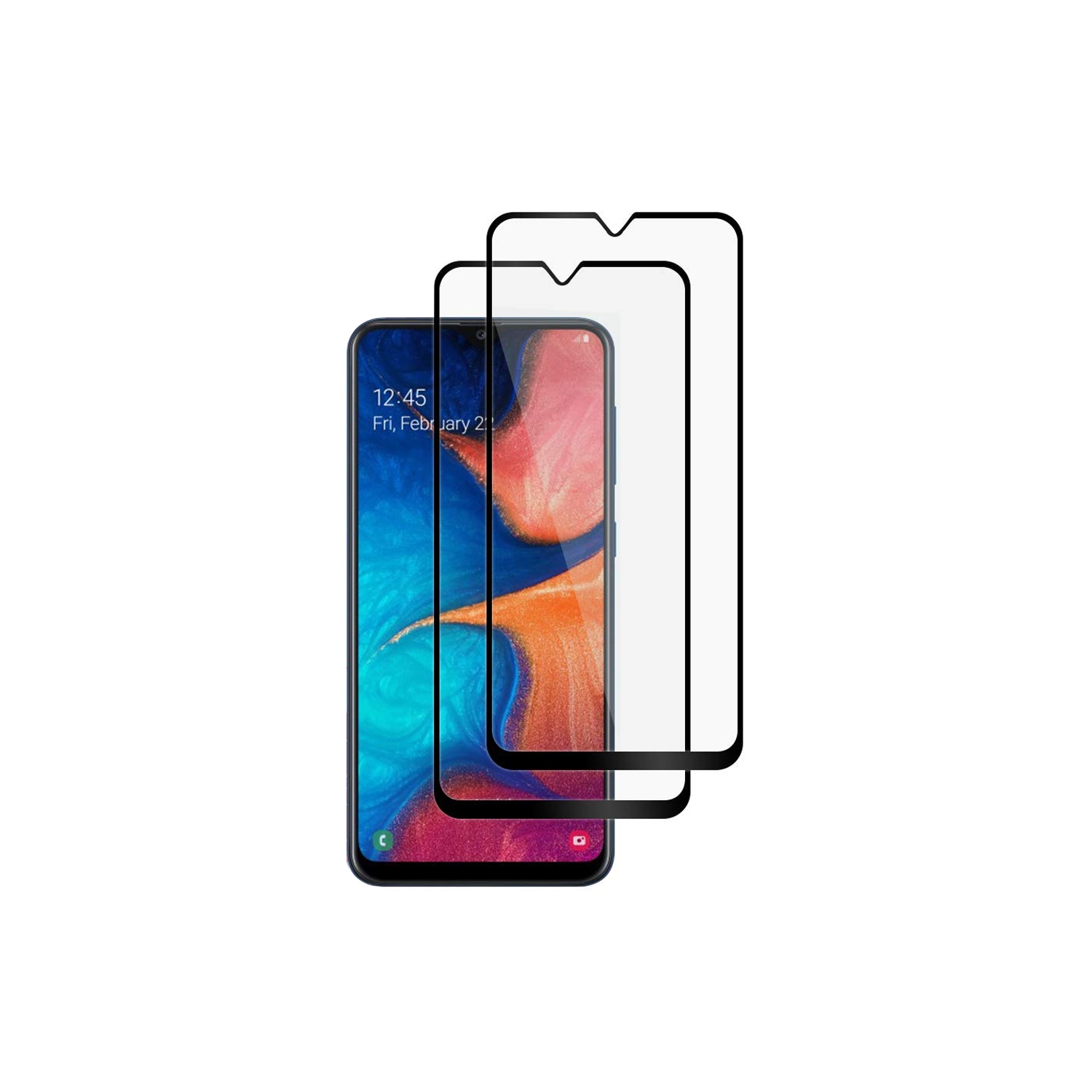 Protecteur d’écran en verre trempé d’Exian pour Galaxy A20 de Samsung