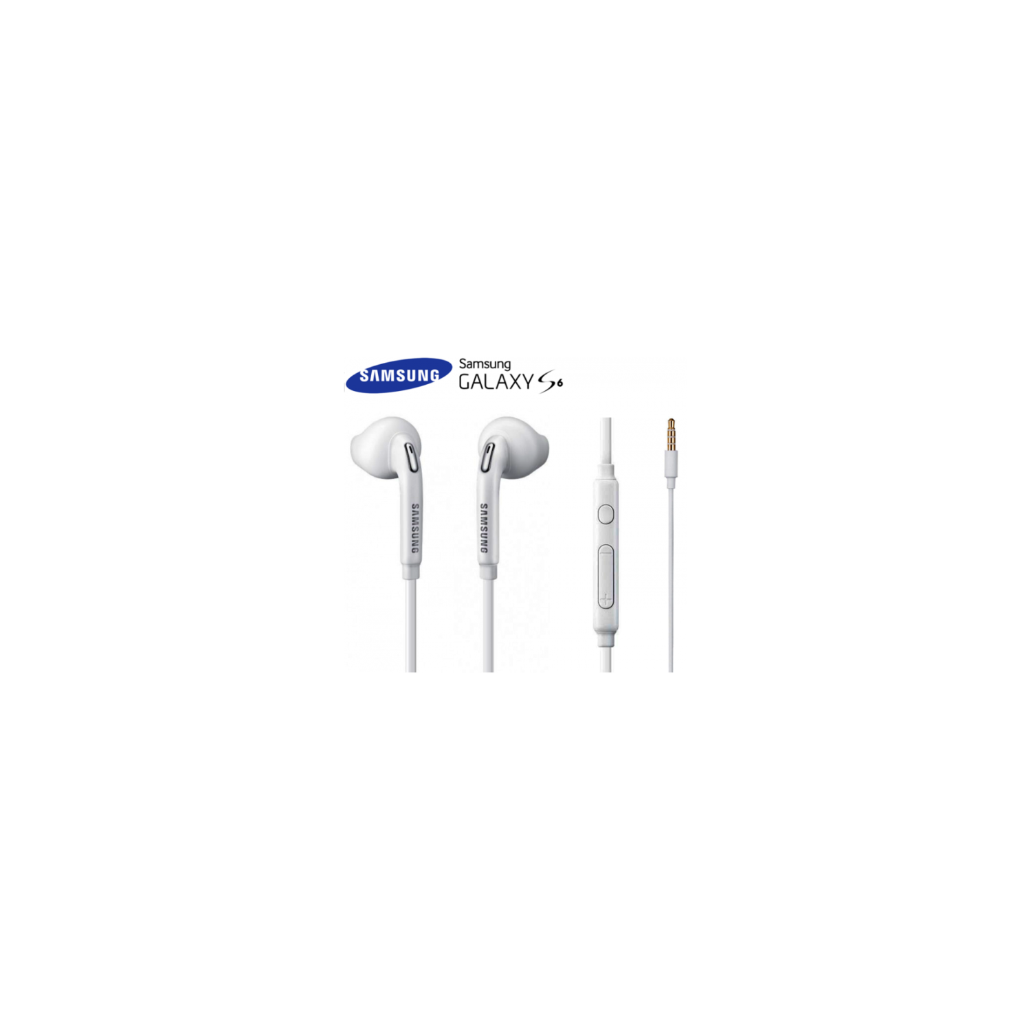 3 X SAMSUNG GALAXY HEADSET HEADPHONE HEADSFREE EARPHONE FOR SAMSUNG GALAXY S6 S7 S6 EDGE S9 S10 NOTE 6 3.5MM WHITE - PACK 3