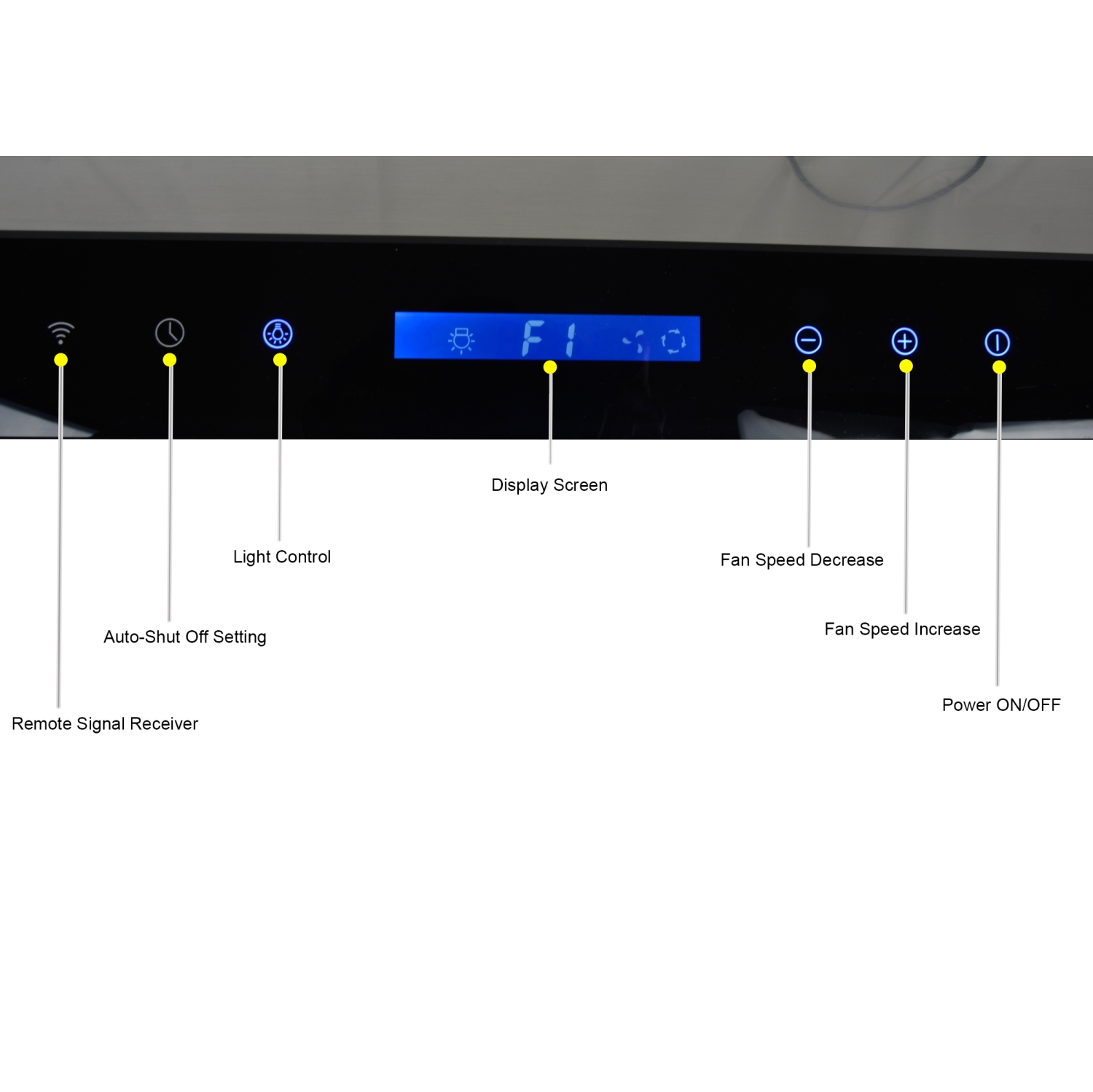 ROXON 900 CFM Slim Range Hood Stainless Steel Kitchen Exhaust Fan Under Cabinet Style with REMOTE RXN-U15-30