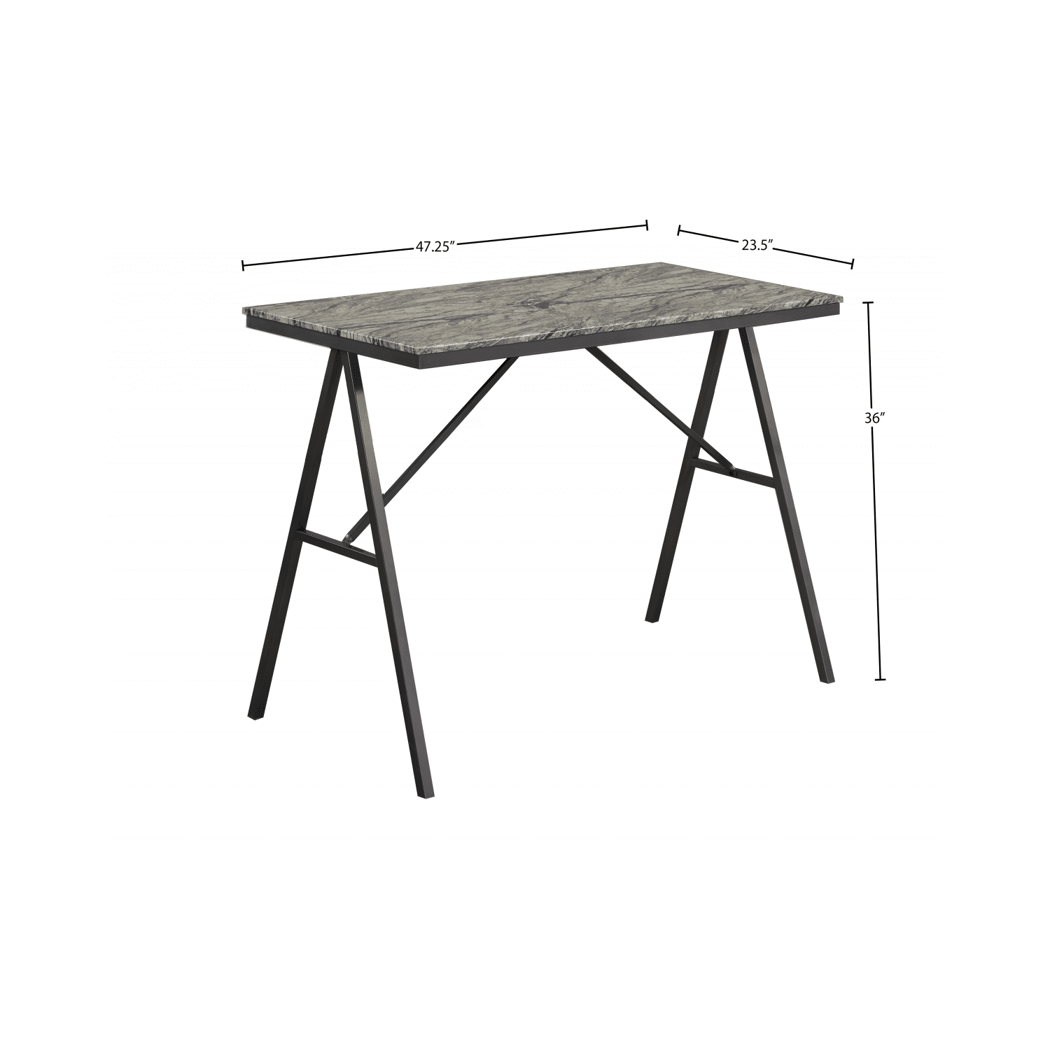 Dessus de table en faux marbre avec pieds en métal pour table de pub 4
