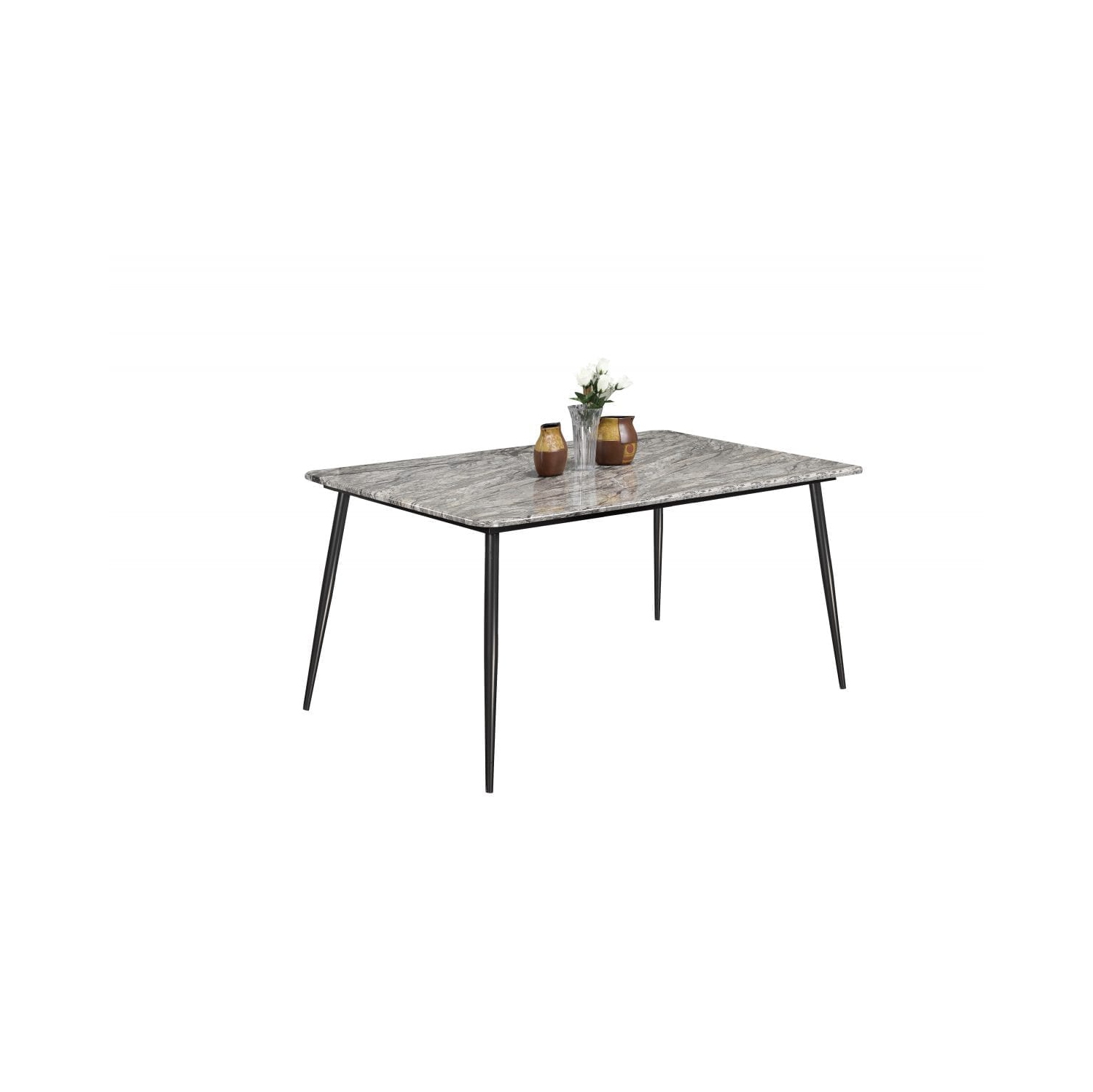 Dessus de table en faux marbre avec pieds en métal 6