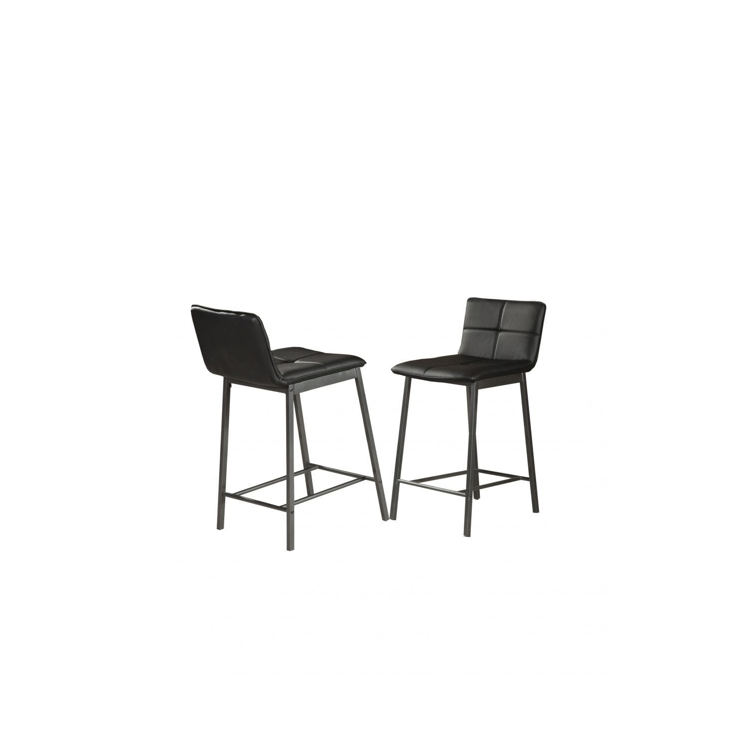 Chaises de salle à manger haut de gamme en similicuir noir de style moderne