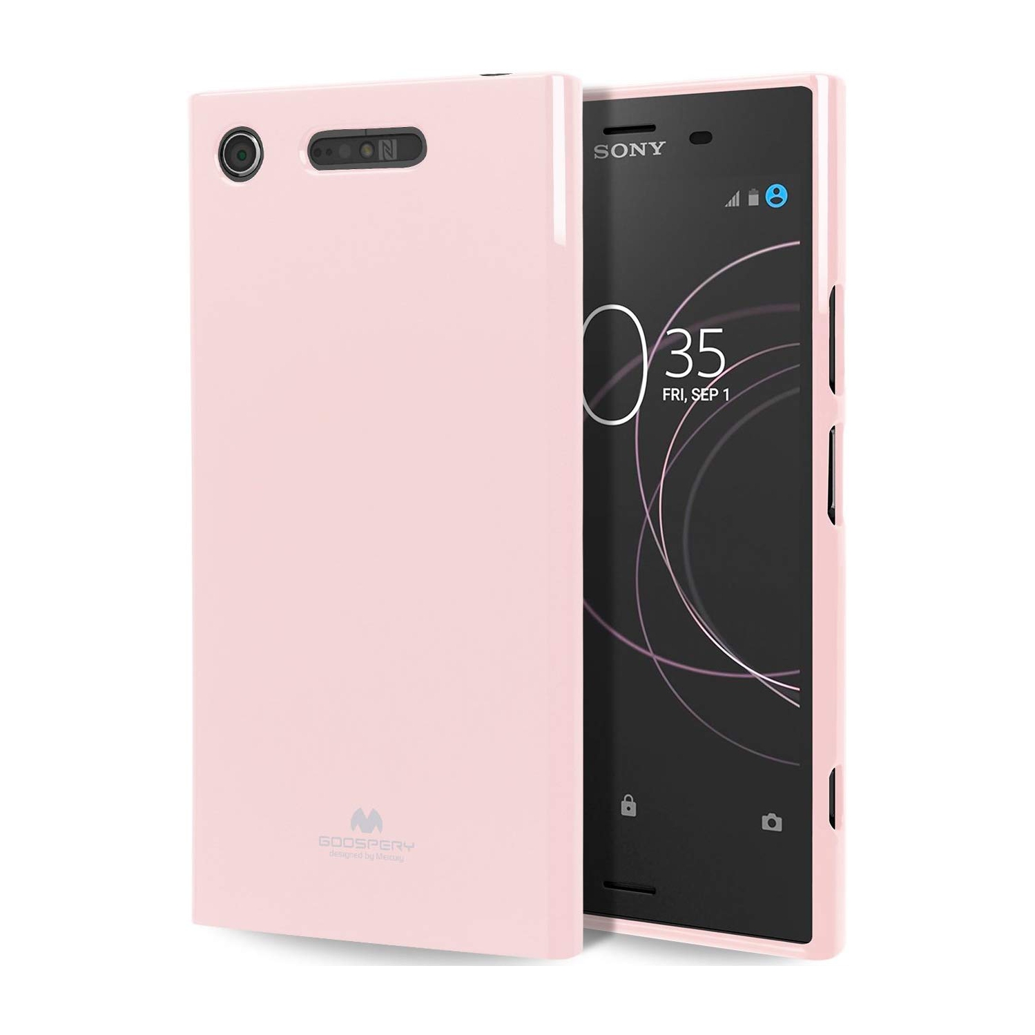 Étui Sony XZ1 Goospery Jelly, rose bébé