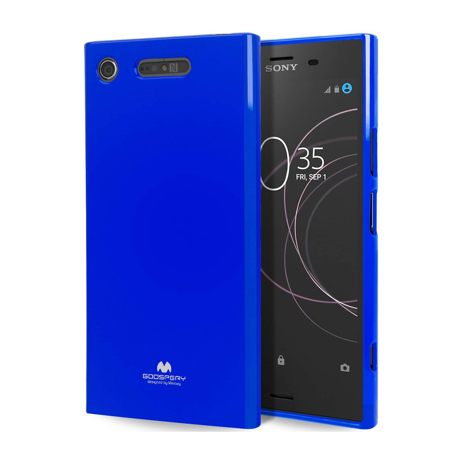 Sony XZ1 Goospery Jelly Case, Bleu