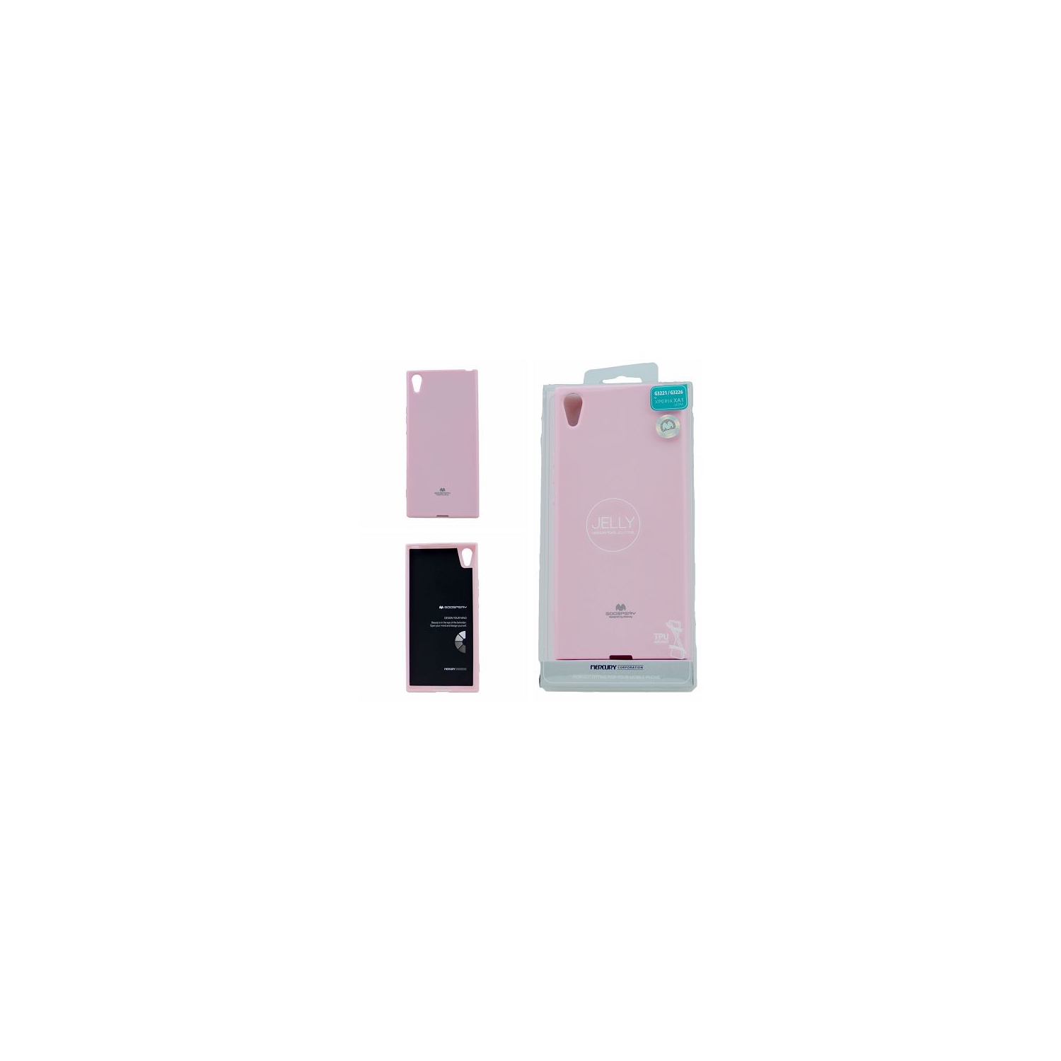 Étui Sony XA1 Ultra Goospery Jelly, rose bébé