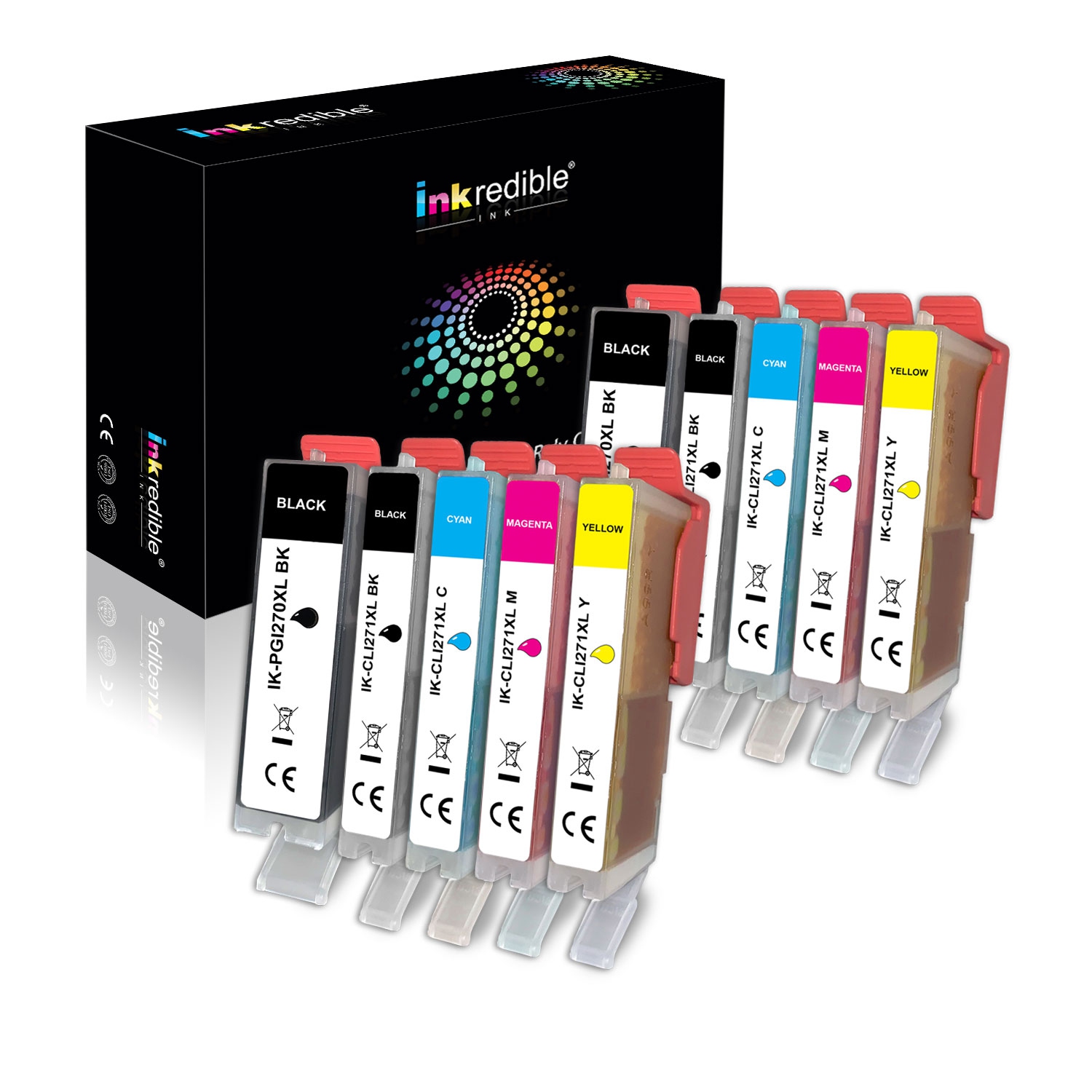 Canon PGI-270, CLI-271 Cartouches d'encre compatibles Combo - Inkredible Ink™ -10/ paquet