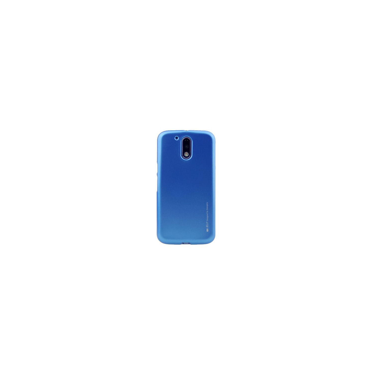Moto G4 Plus Goospery iJelly Metal TPU Case, Blue