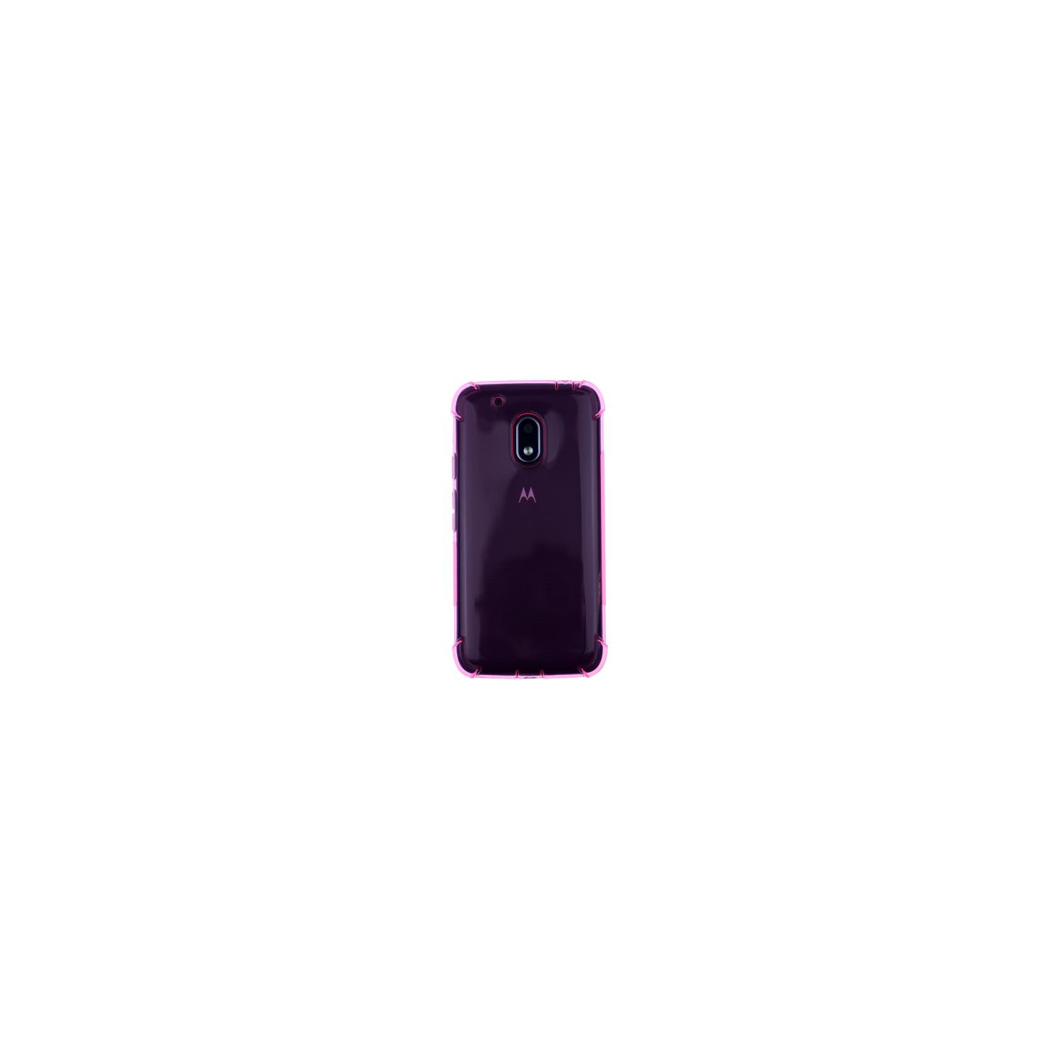 Moto G4 Play Edge Corner Bumper Soft Back Case, Pink