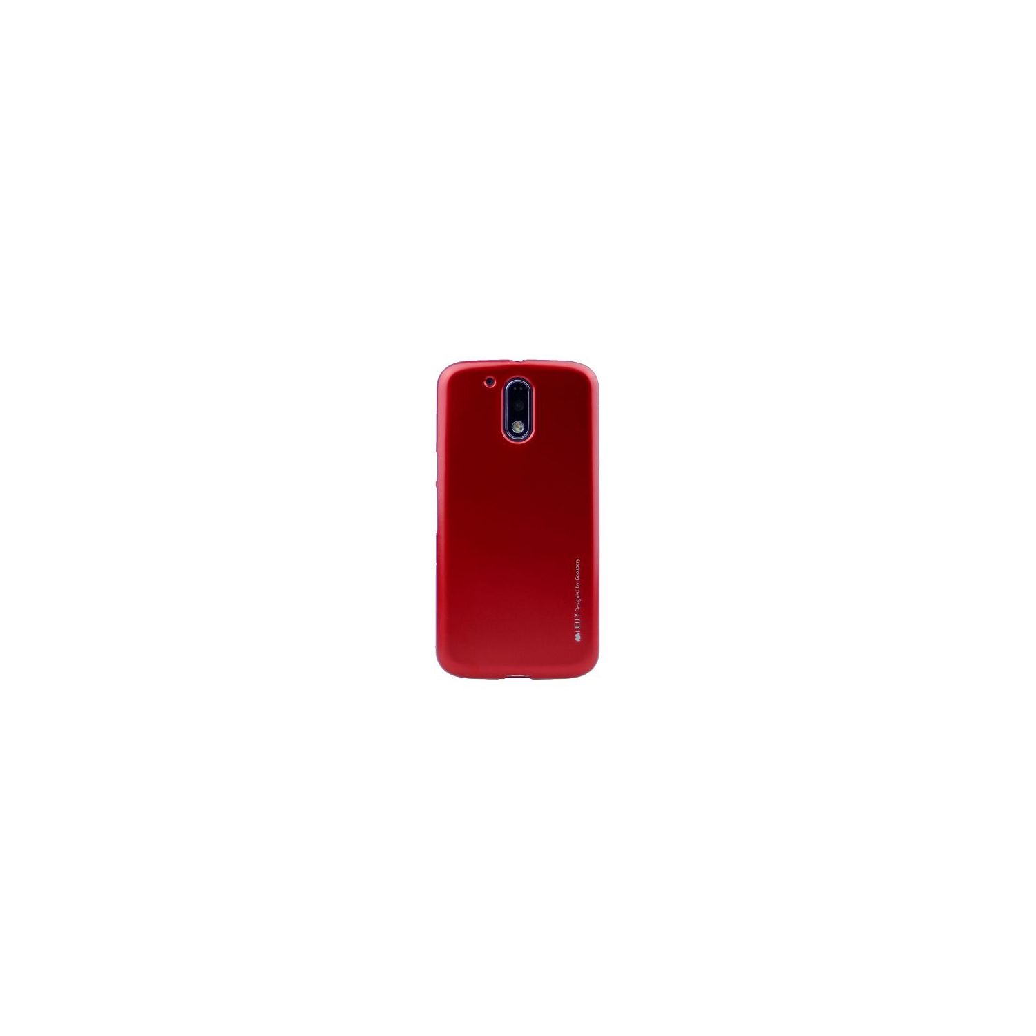 Moto G4 Plus Goospery iJelly Metal TPU Case, Red