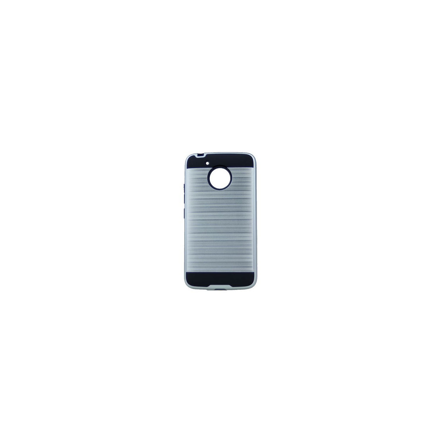 Moto G5 Plus Blush Texture Hard Cover Case, Silver