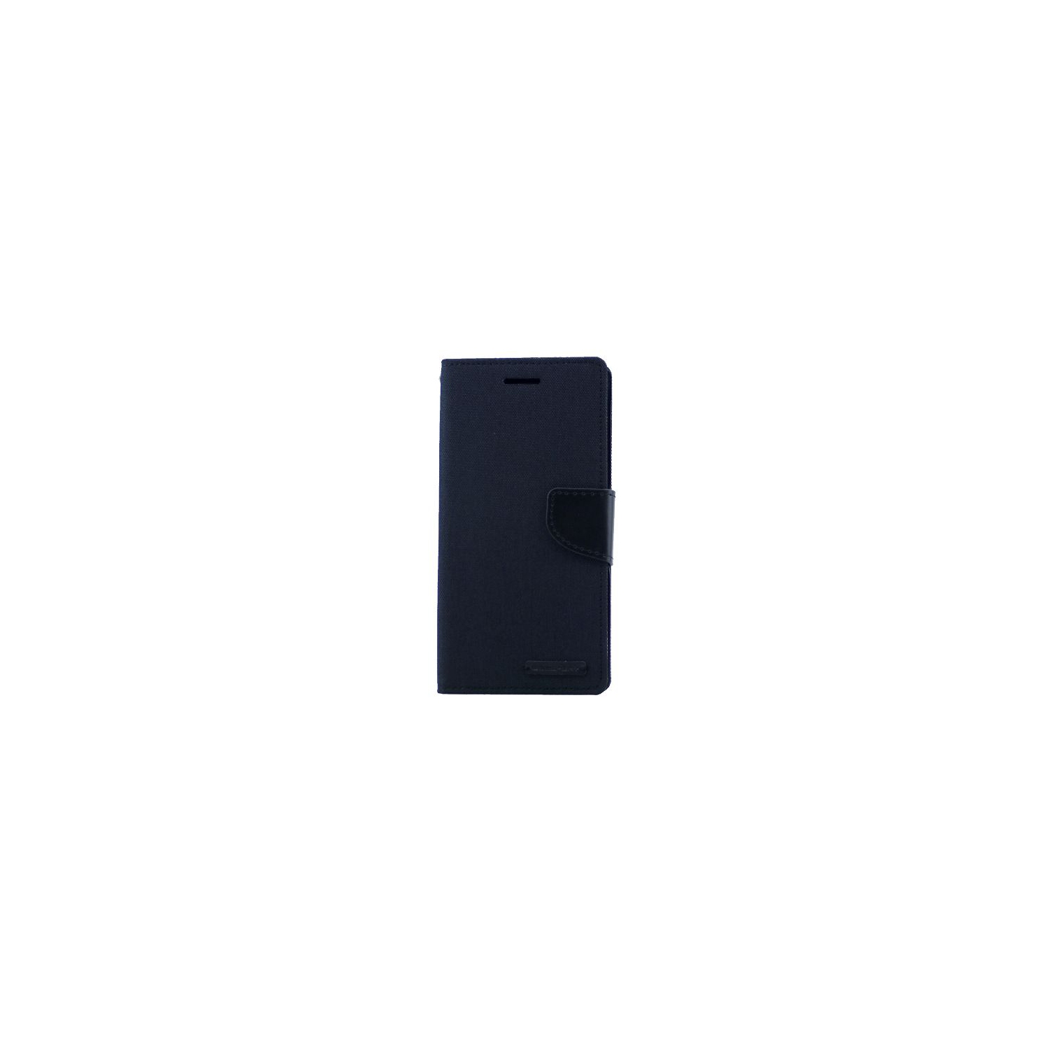 Moto G4 Plus Goospery Canvas Diary Case, Black