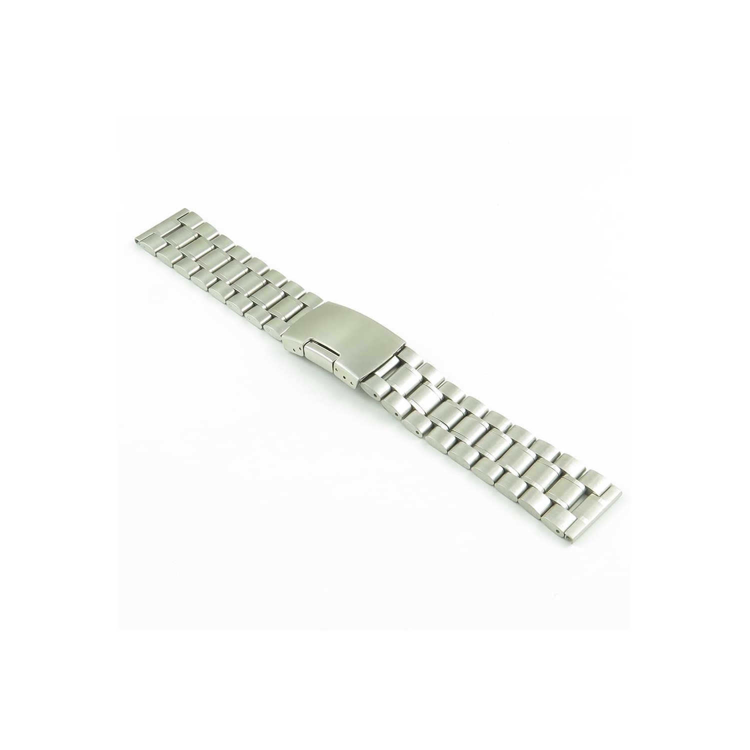 StrapsCo Stainless Steel Oyster Watch Band Strap for Fossil Gen 4 Smartwatch - 18mm - Silver