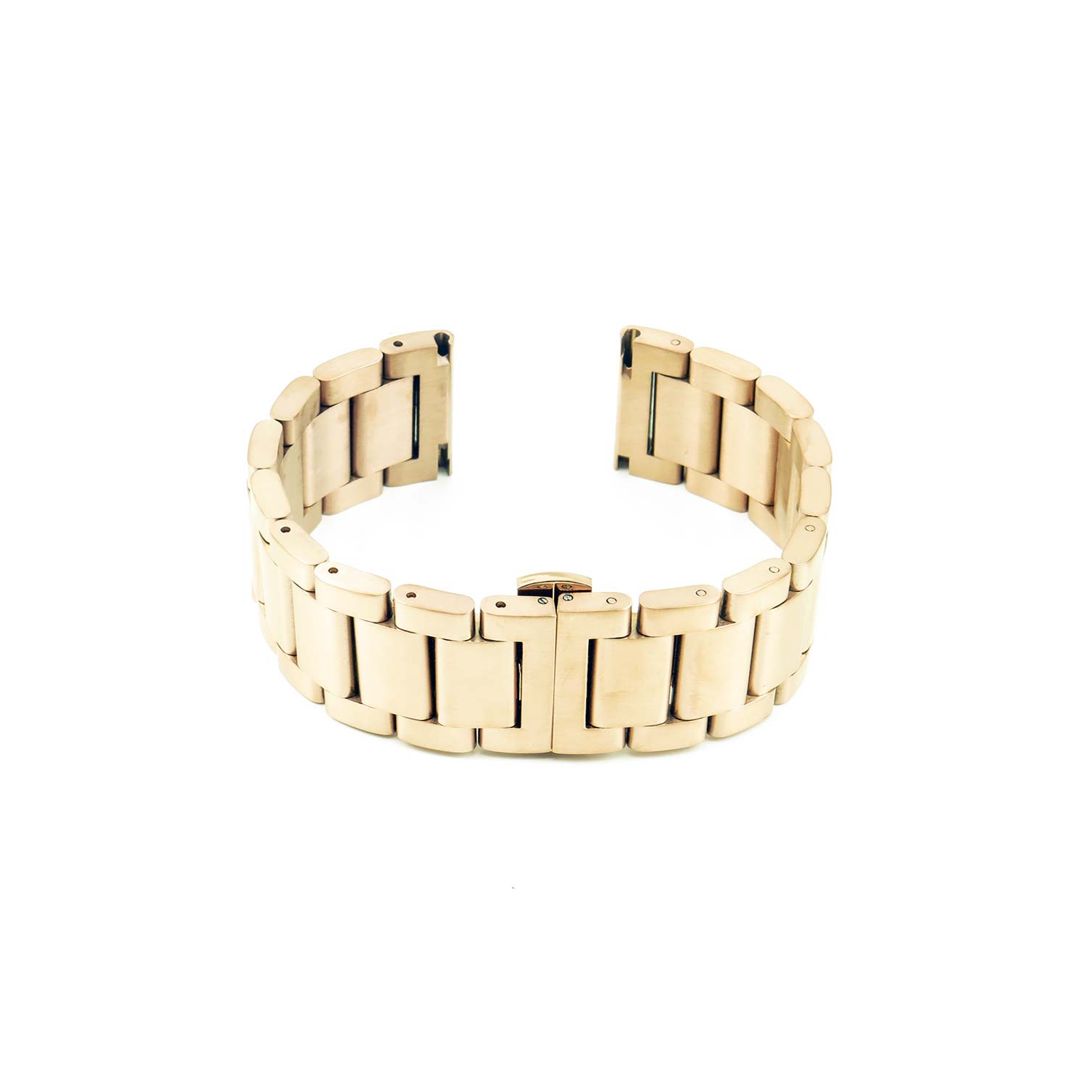 StrapsCo Stainless Steel Watch Bracelet for Fossil Sport Smartwatch - 22mm - Yellow Gold