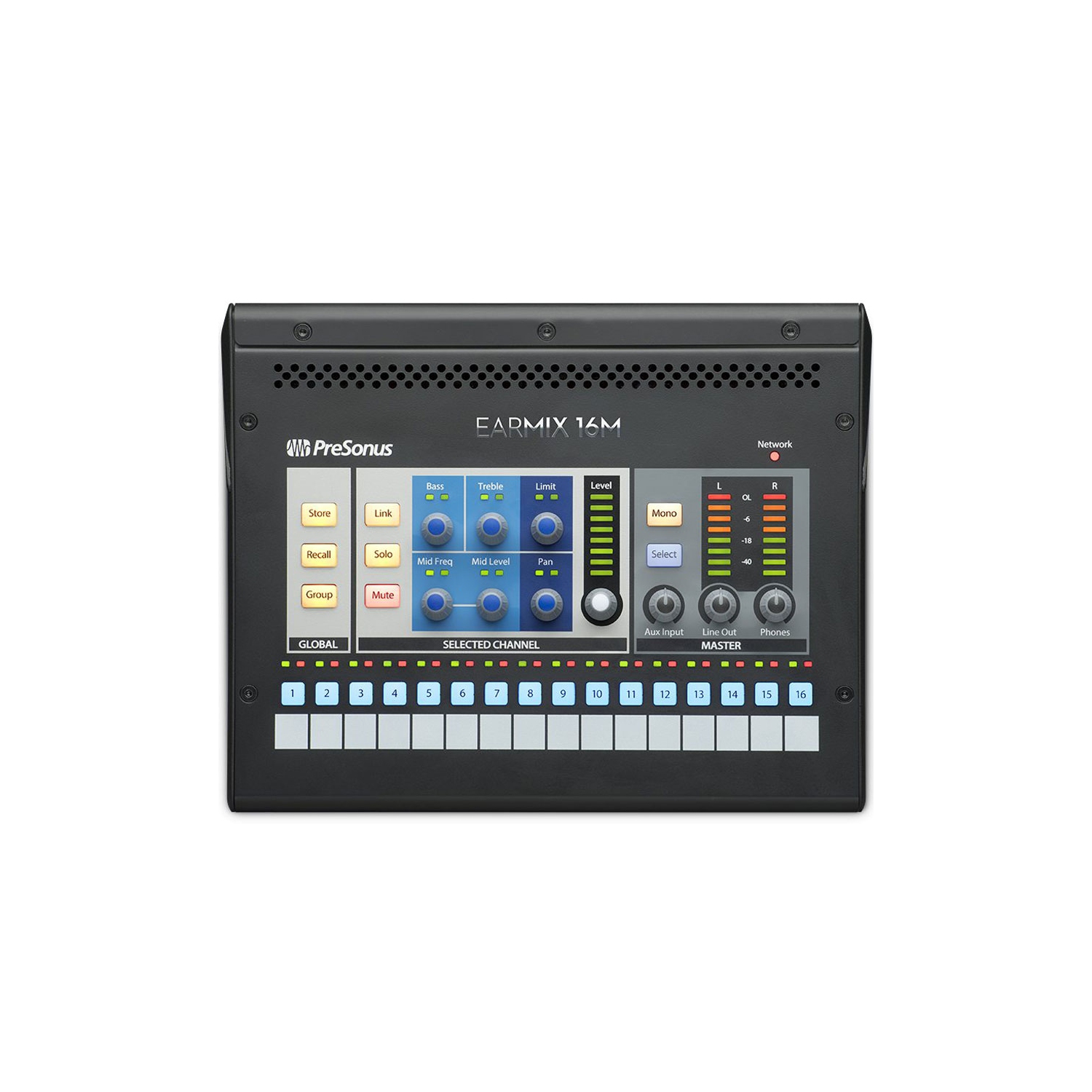 PreSonus EARMIX-16M EarMix 16M - 16x2 AVB-Networked Personal Monitor Mixer