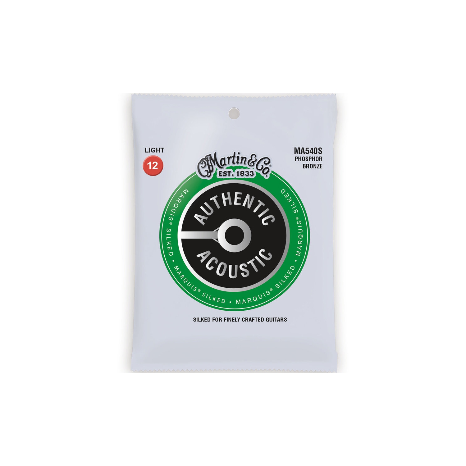 Martin Authentic Marquis Silked Acoustic Guitar Strings - 92/8, Light