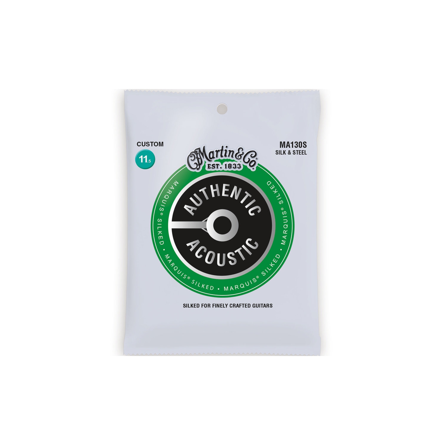 Martin Authentic Marquis Silked Acoustic Guitar Strings - Silk & Steel, 11.5 - 47