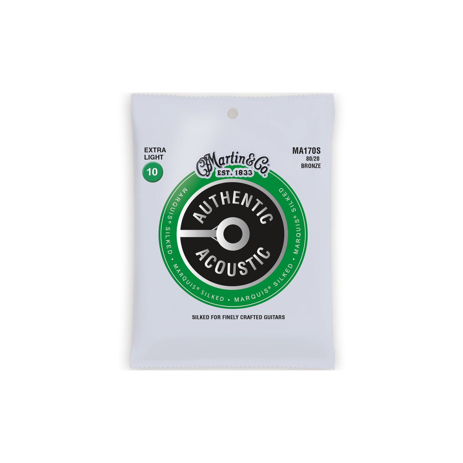 Martin Authentic Marquis Silked Acoustic Guitar Strings - 80/20, Extra Light
