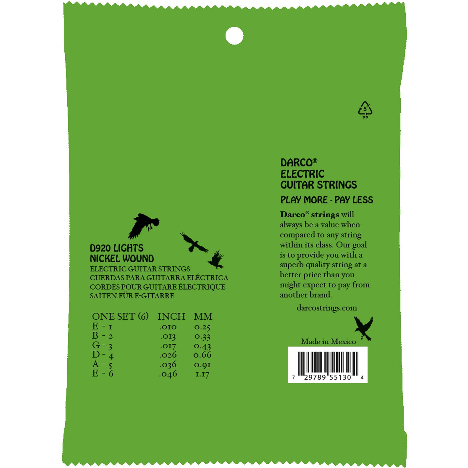 Darco Electric Guitar Strings - Light