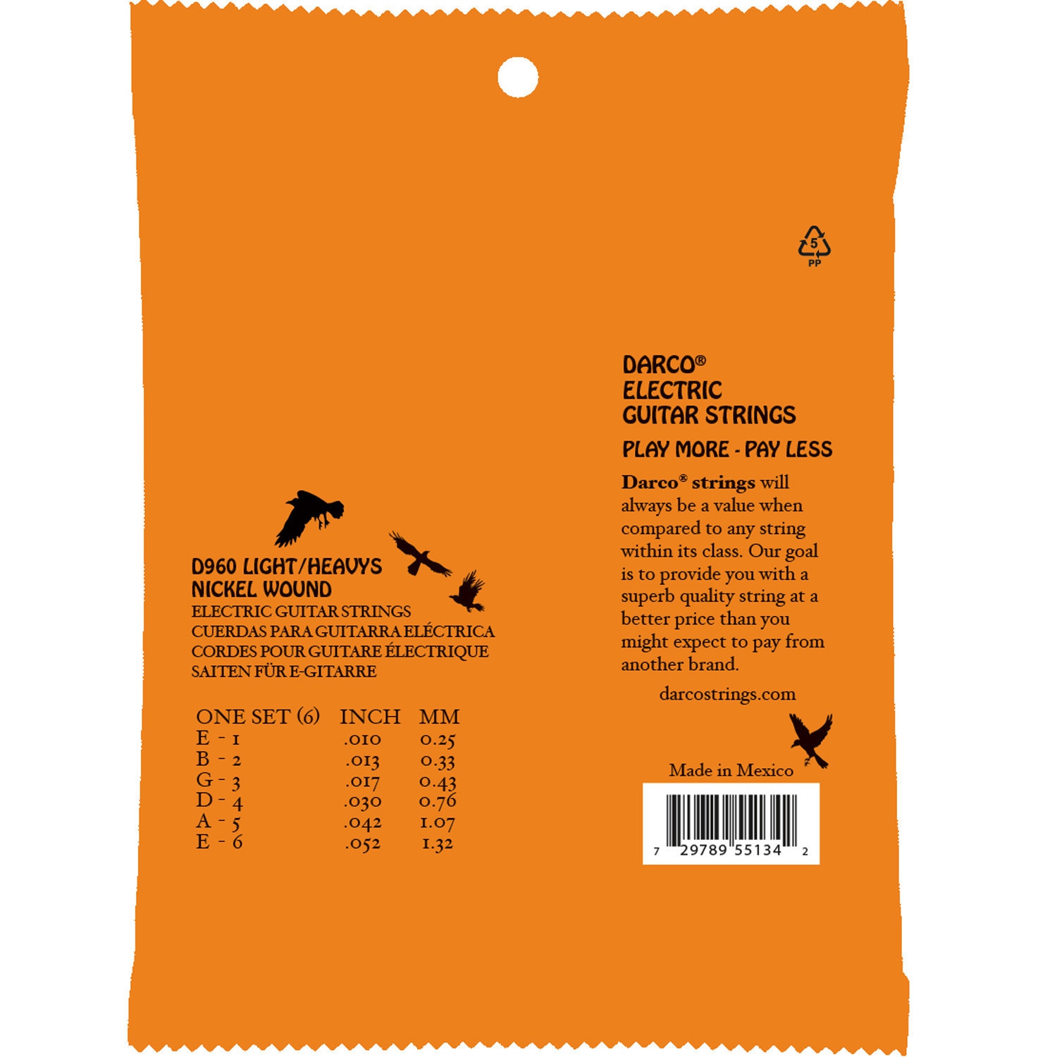 Darco Electric Guitar Strings - Light Heavy