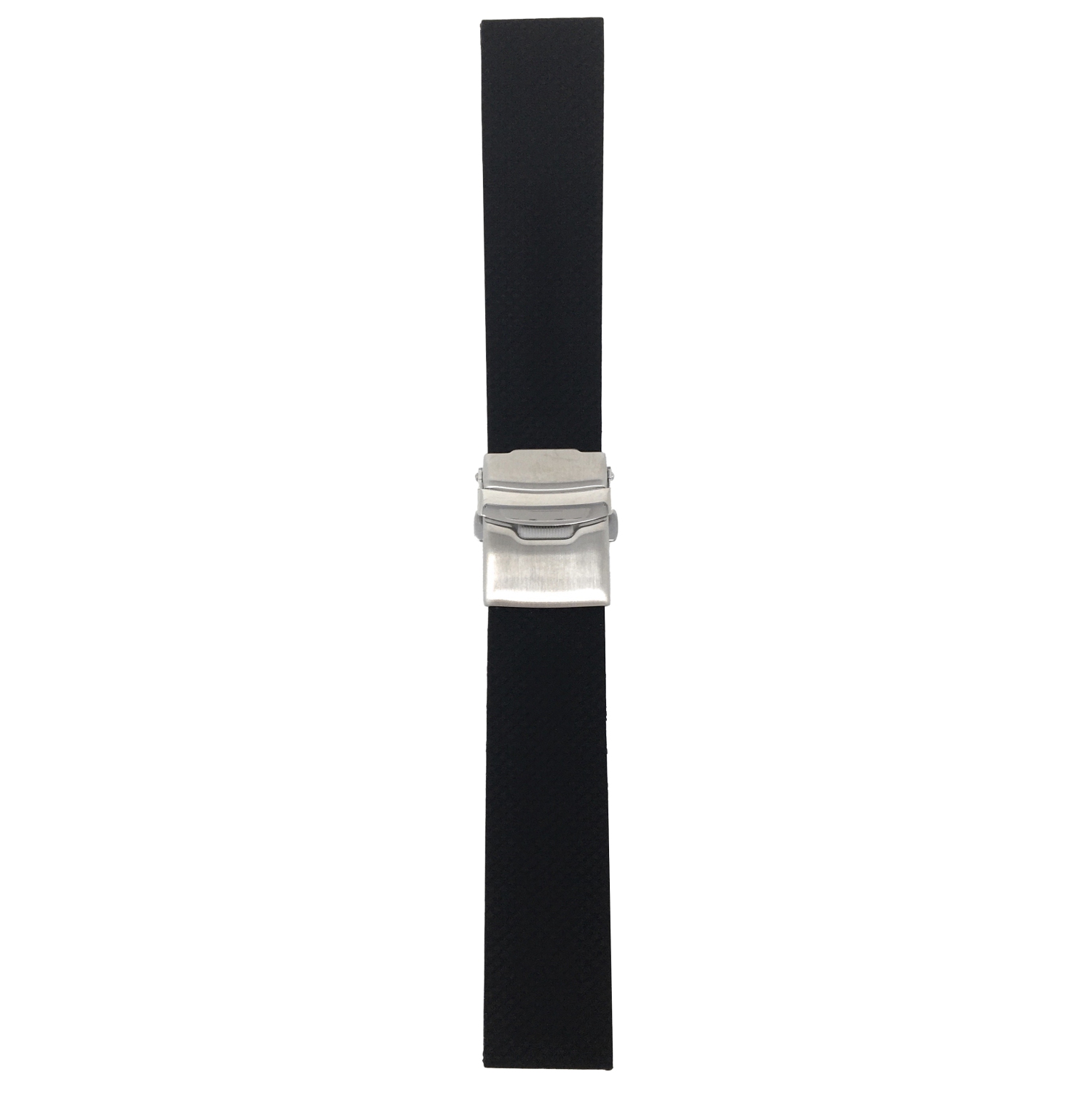 Bandini 22mm Silicone Smartwatch Bands, Soft Rubber Replacement Smart Watch Straps, Waterproof, Deployment Buckle, Black