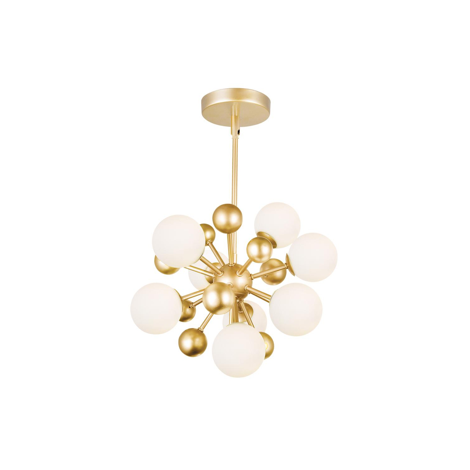 Element 8 Light Chandelier With Sun Gold Finish