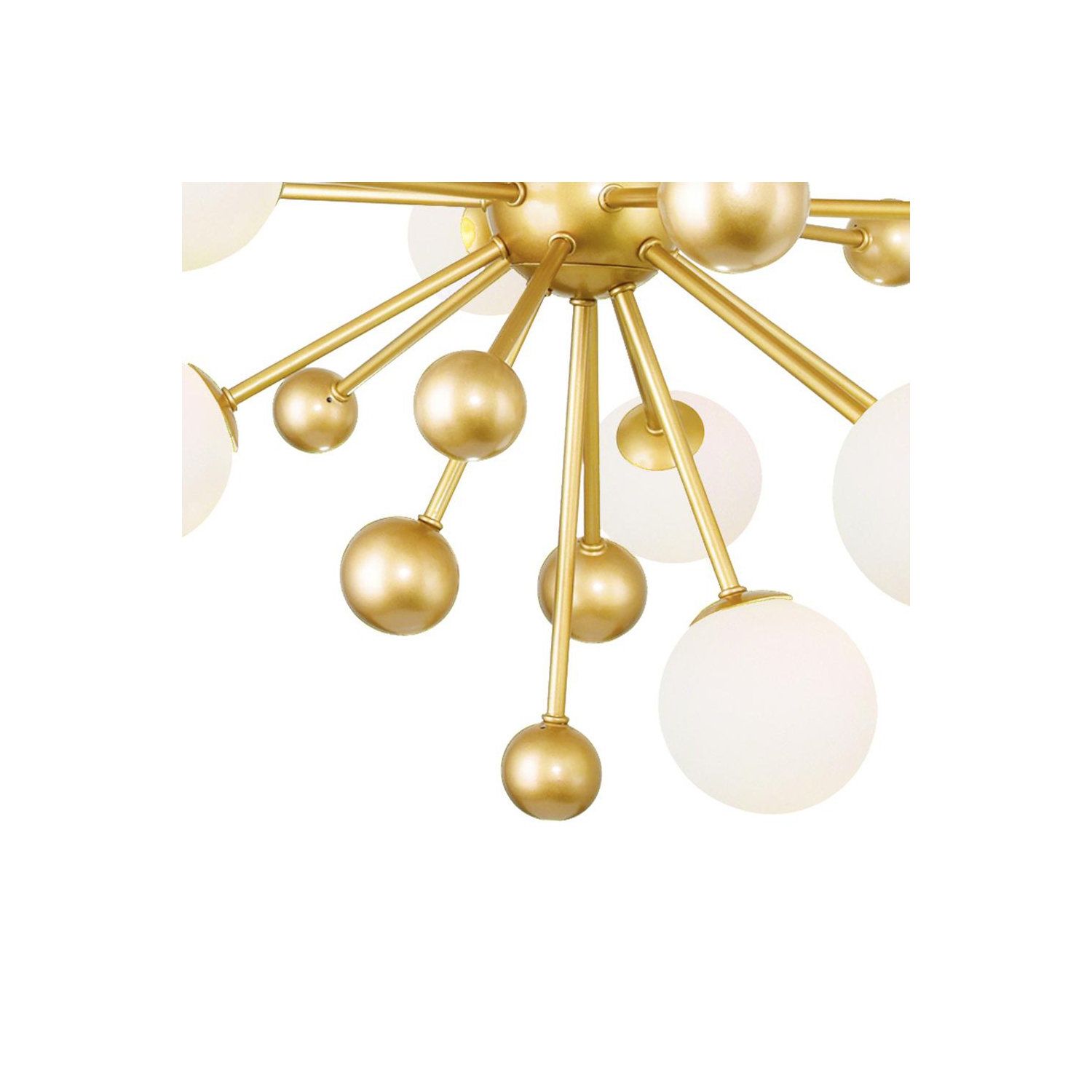 Element 8 Light Chandelier With Sun Gold Finish