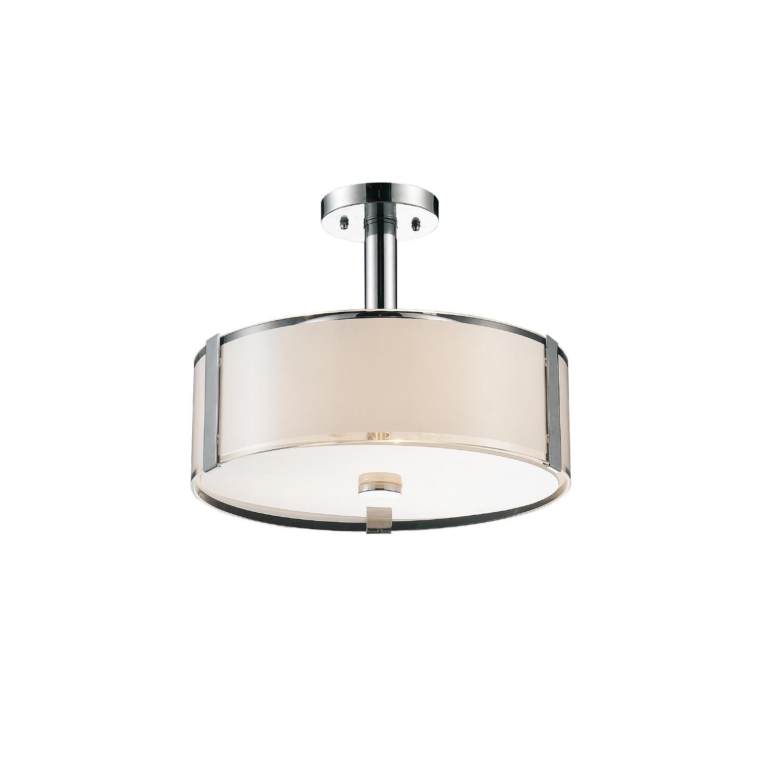 Lucie 4 Light Drum Shade Chandelier With Chrome Finish