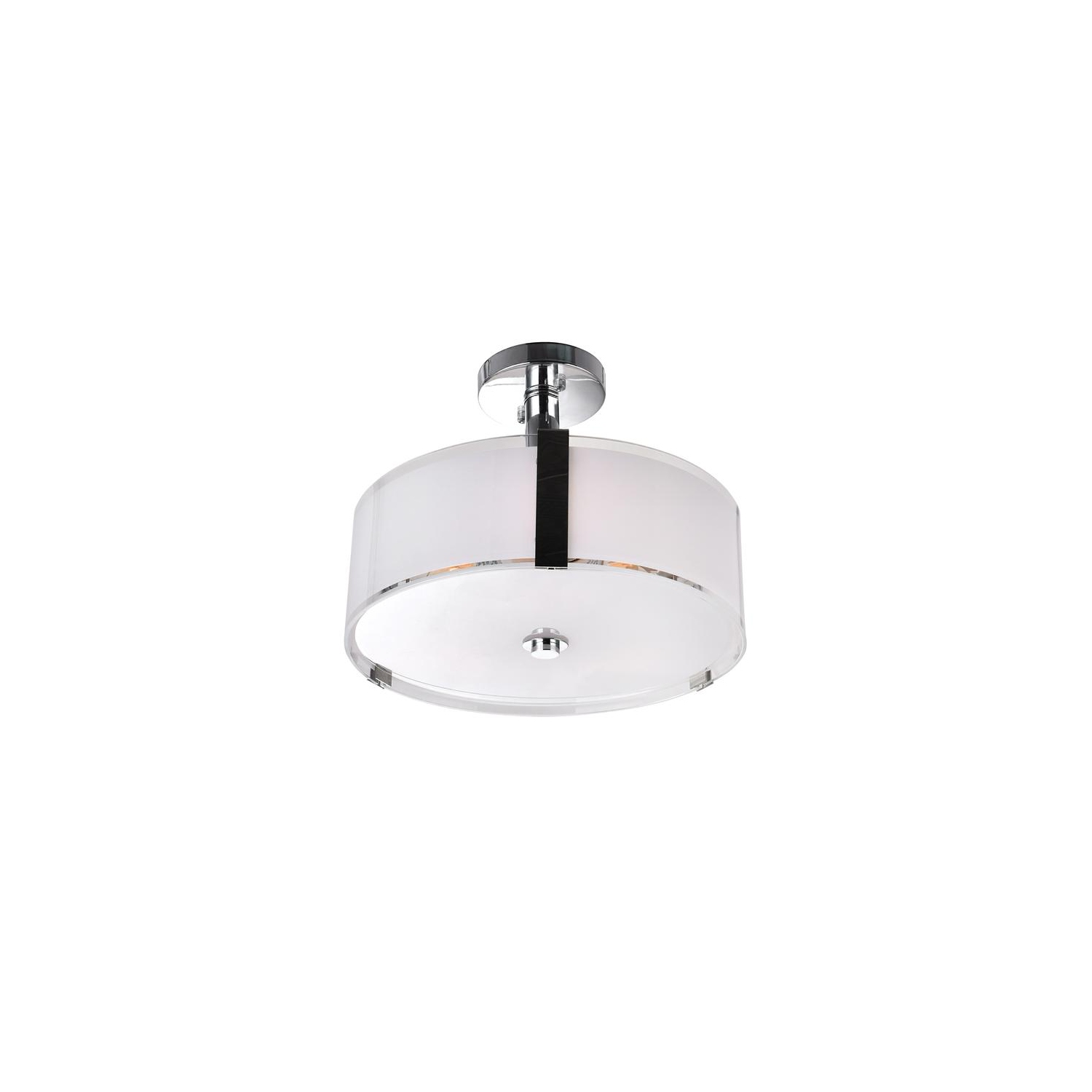 Lucie 4 Light Drum Shade Chandelier With Chrome Finish
