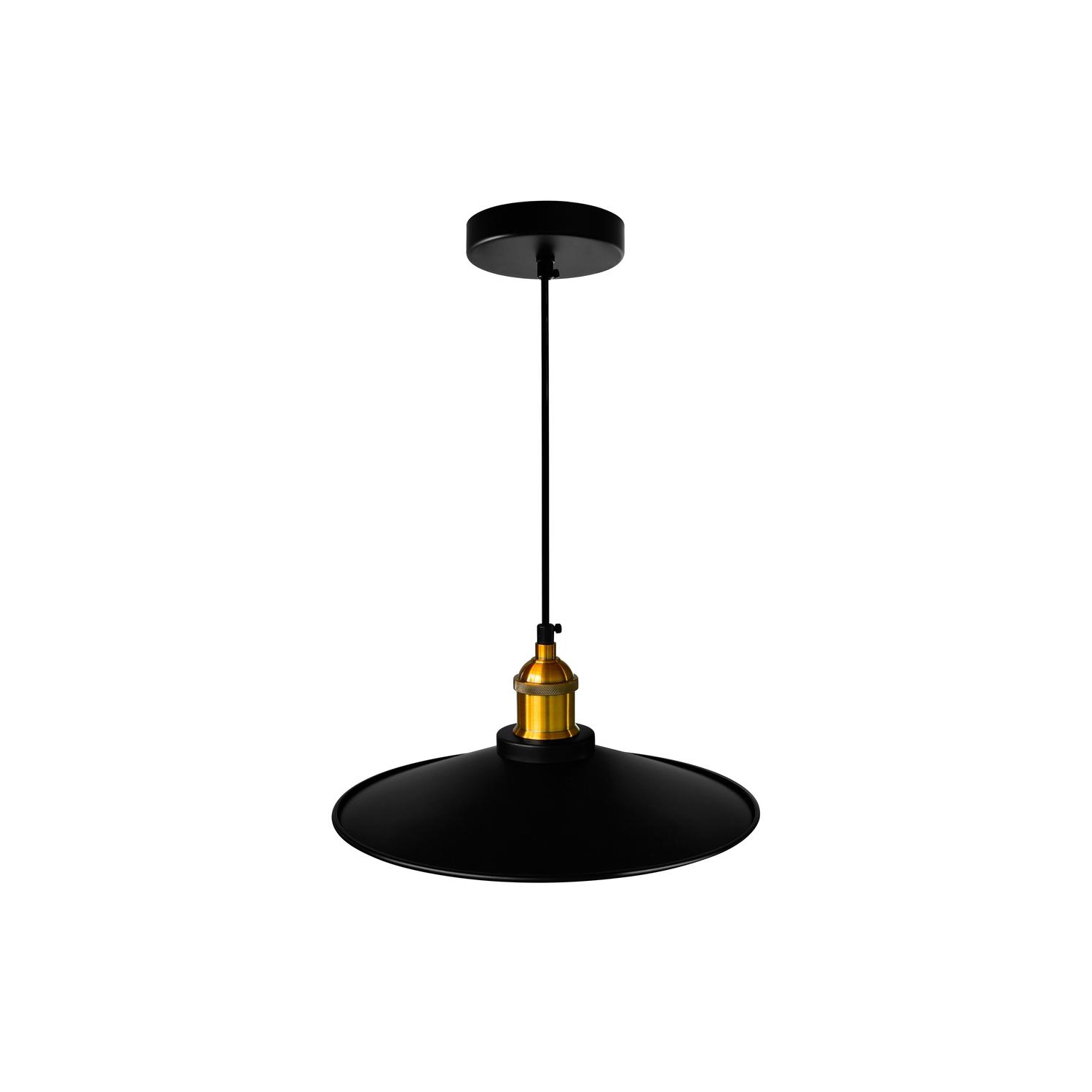 Mini luminaire suspendu Brave à 1 lumières au fini noir