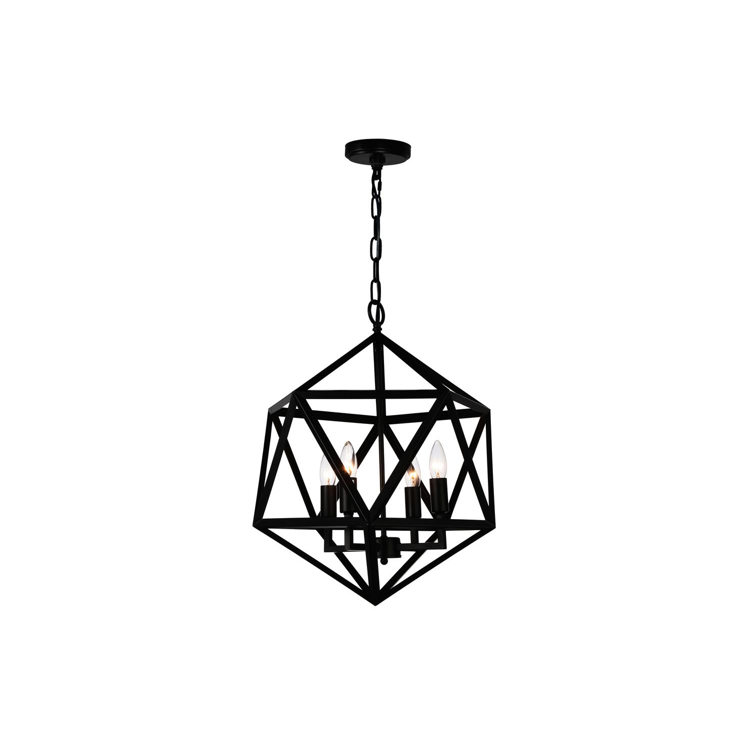 Amazon 4 Light Up Pendant With Black Finish