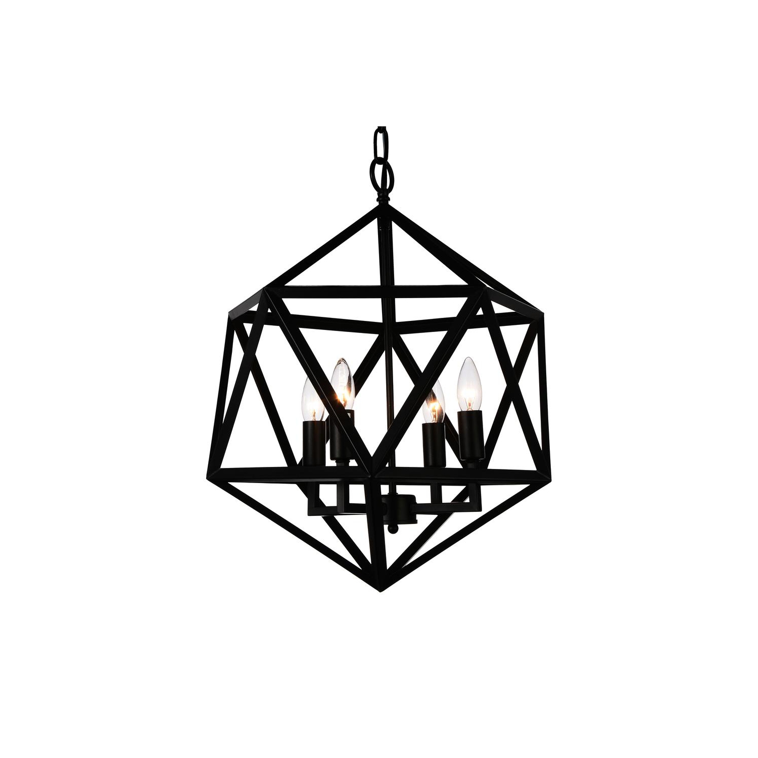 Amazon 4 Light Up Pendant With Black Finish