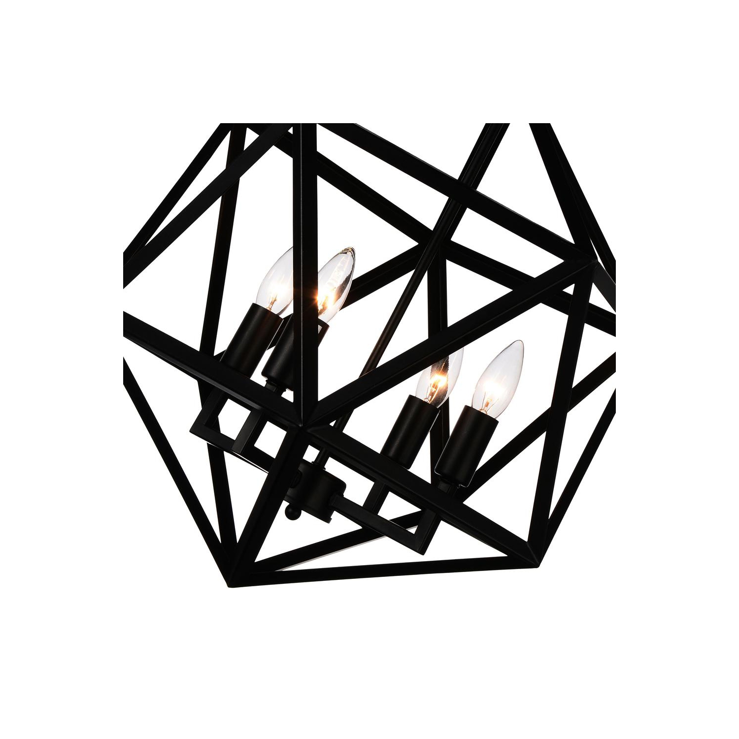 Amazon 4 Light Up Pendant With Black Finish