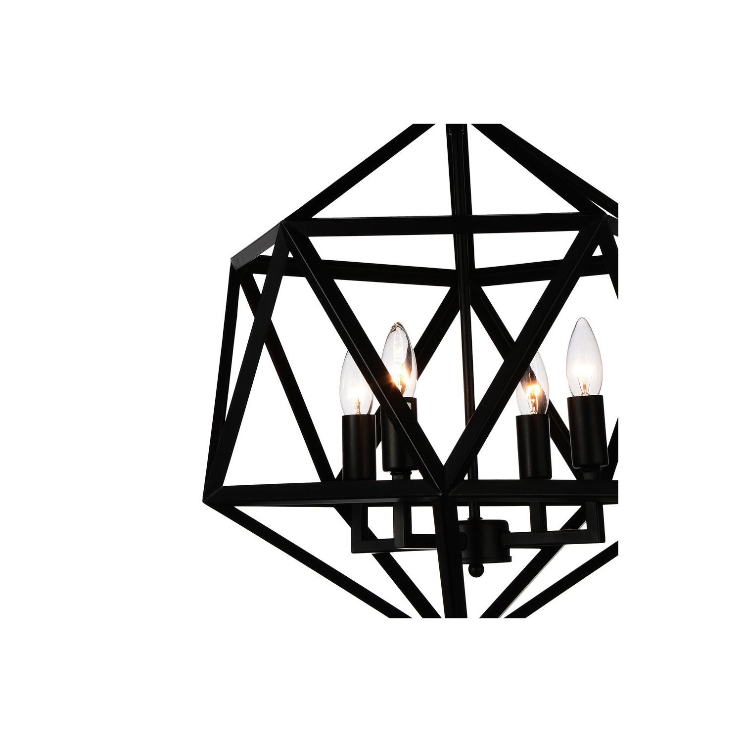 Amazon 4 Light Up Pendant With Black Finish