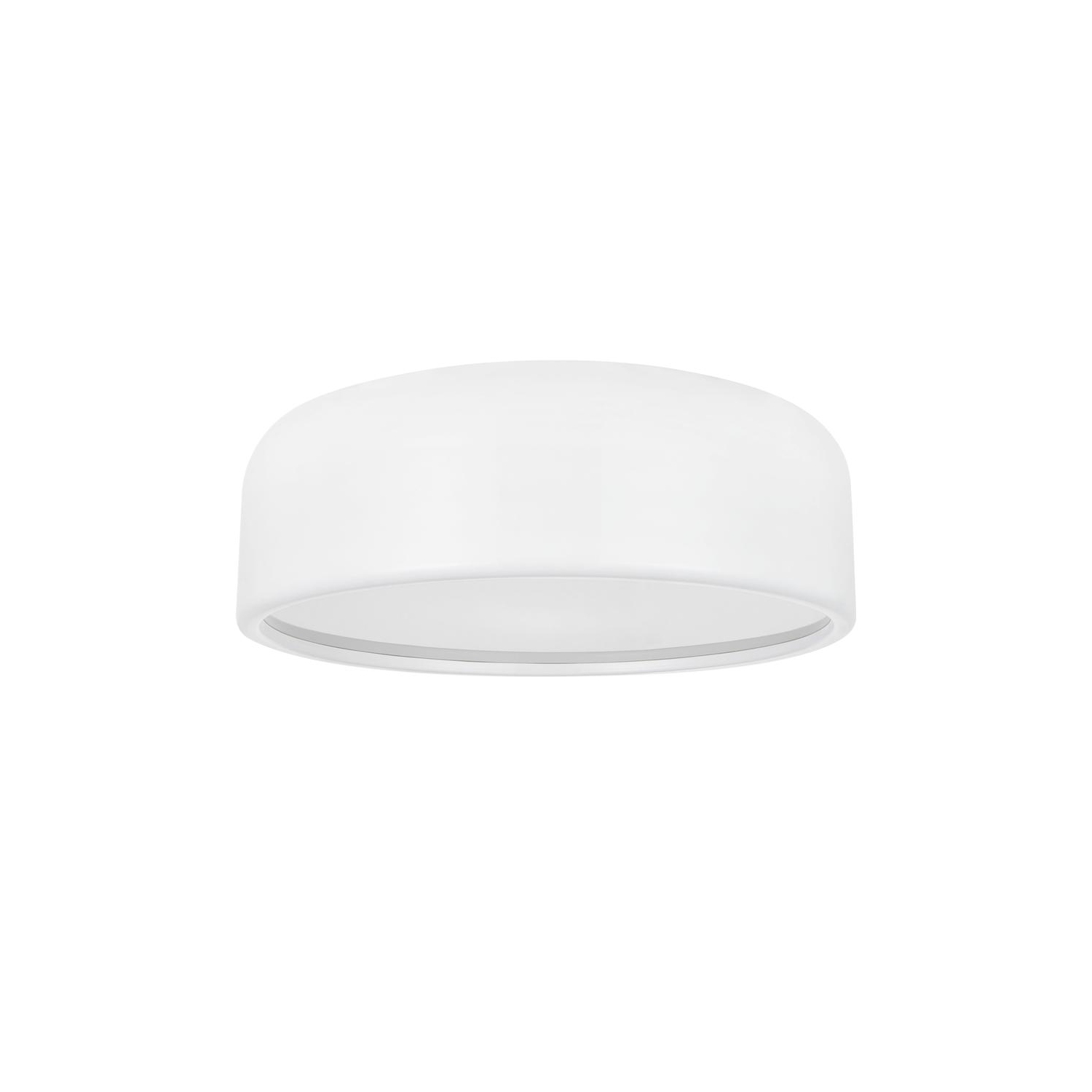 Campton 3 Light Drum Shade Flush Mount With White Finish