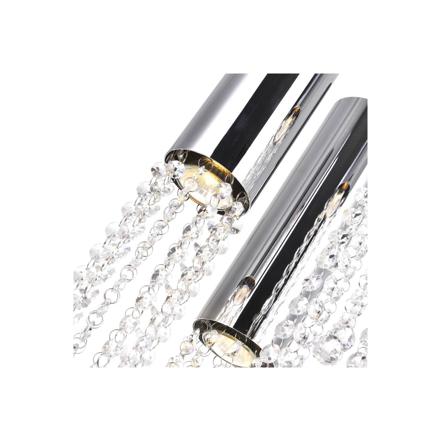 Extended 9 Light Multi Light Pendant With Chrome Finish