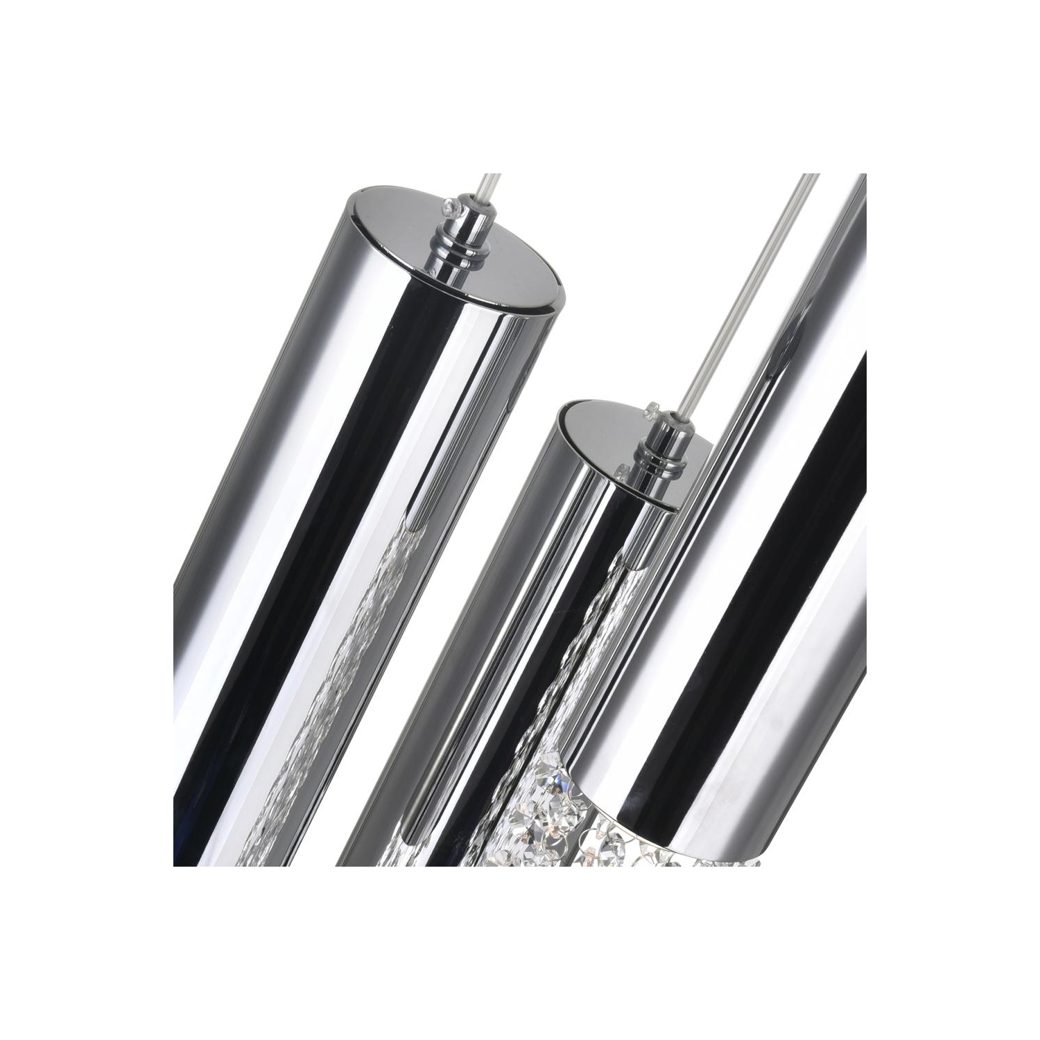 Extended 9 Light Multi Light Pendant With Chrome Finish